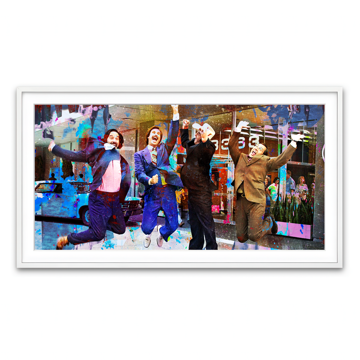 Framed Print 2x1 White