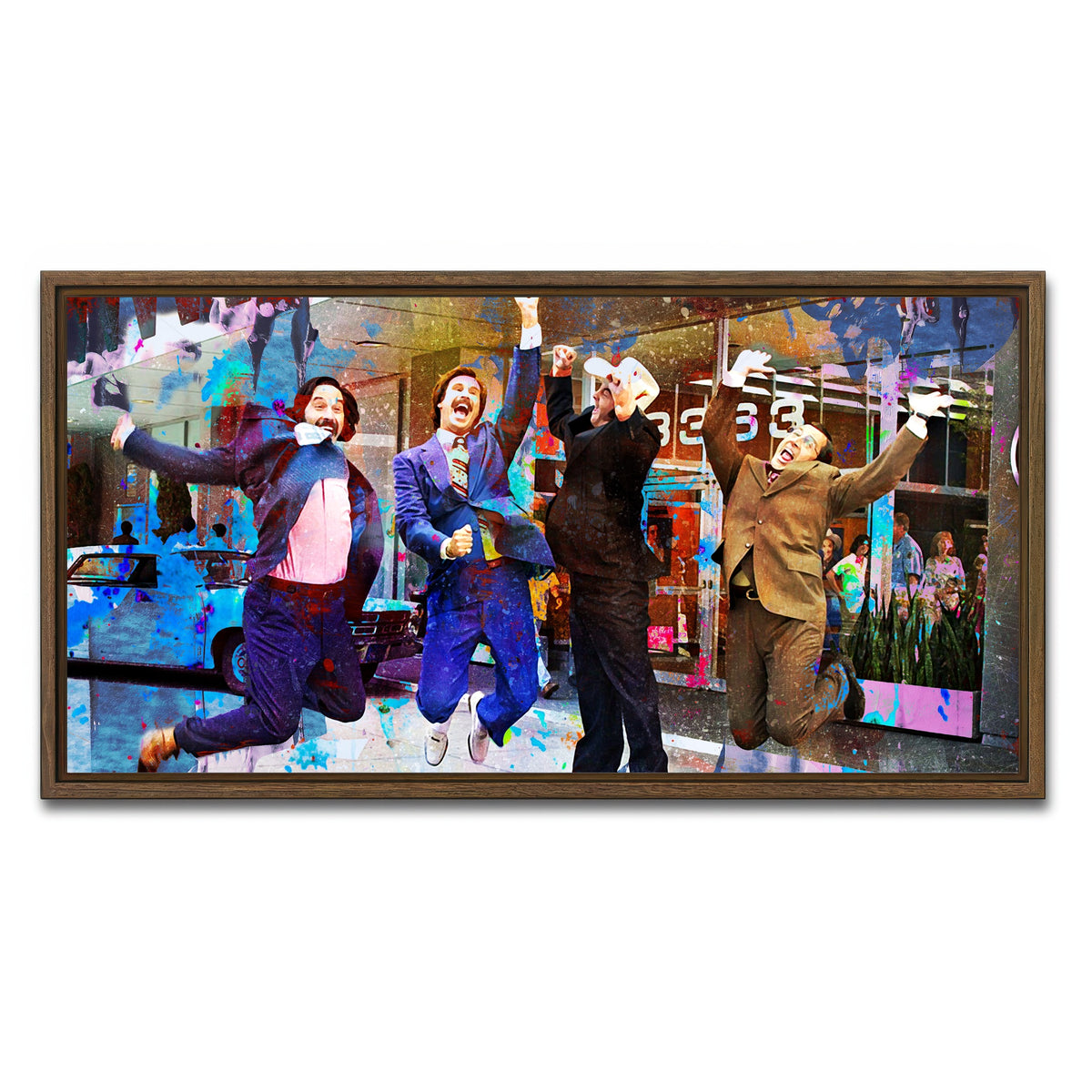 AUTO-MOCKUP WHITE | Anchorman | 1 Piece | Walnut Framed Canvas | group=2x1