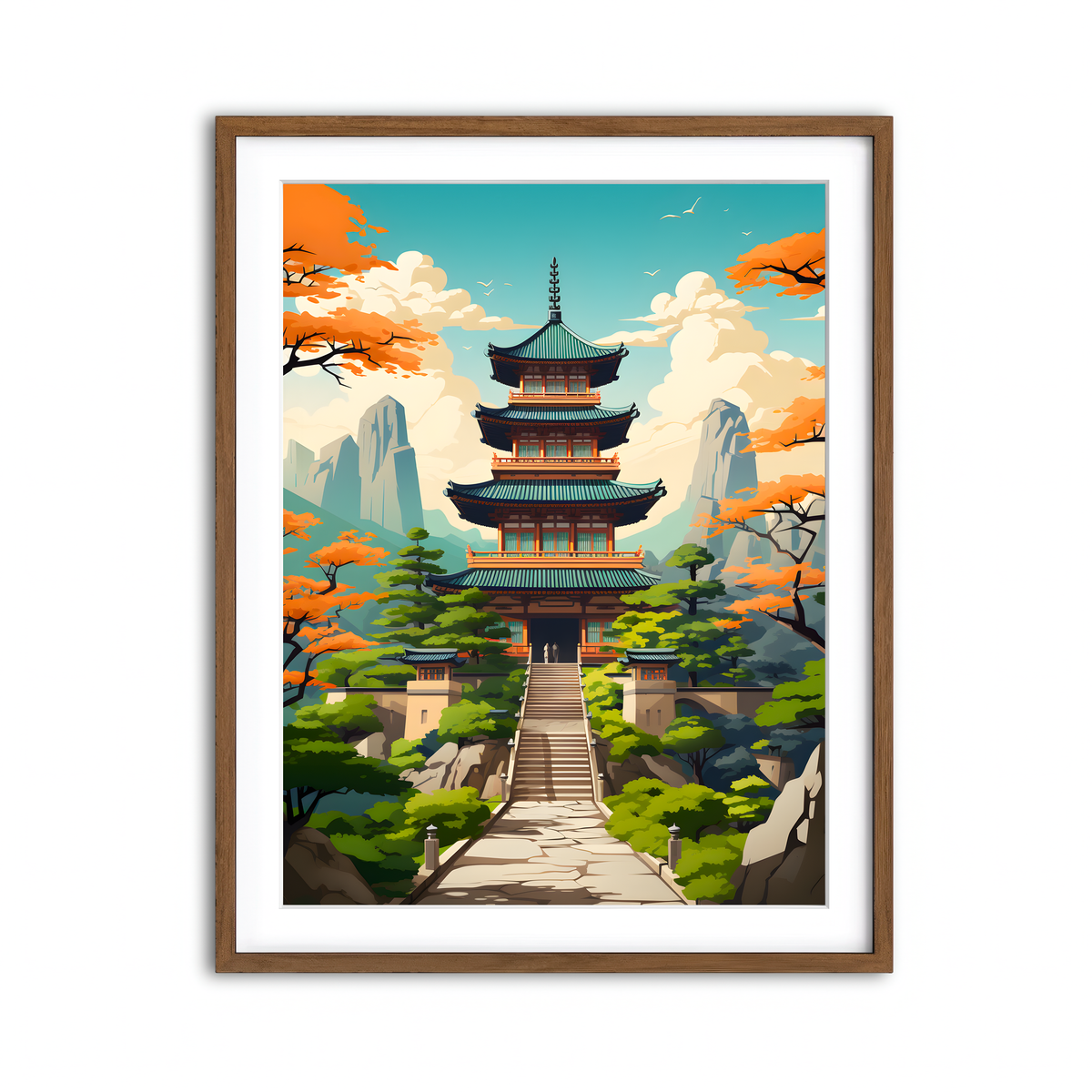 Framed Print 3x4 Walnut