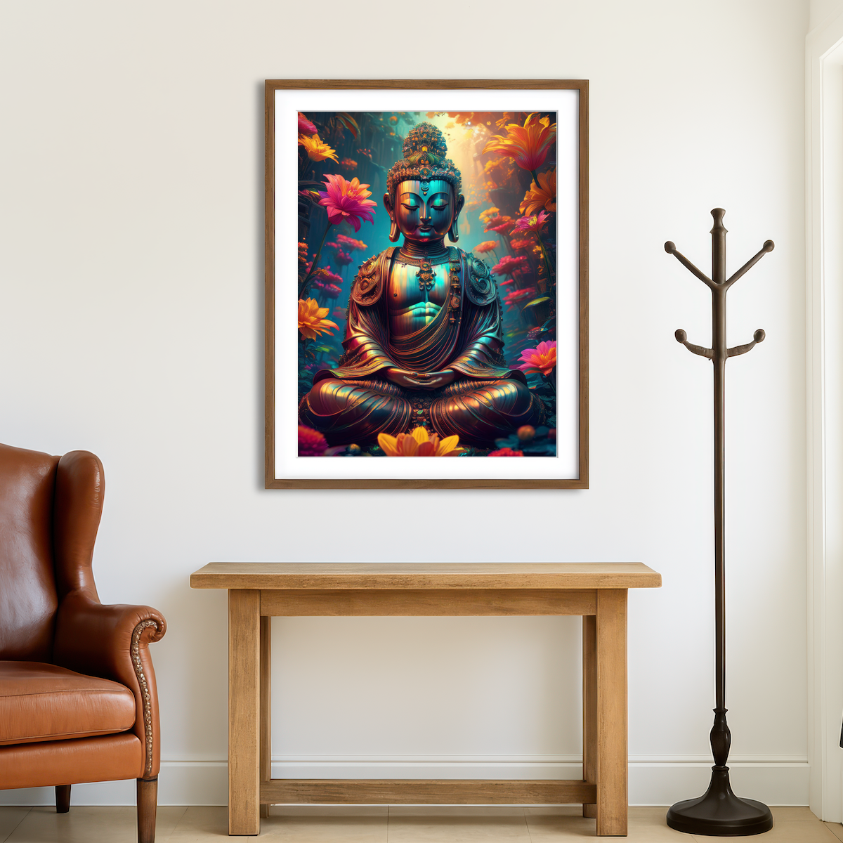 AUTO-MOCKUP ROOM | Ancient Buddha Wall Art