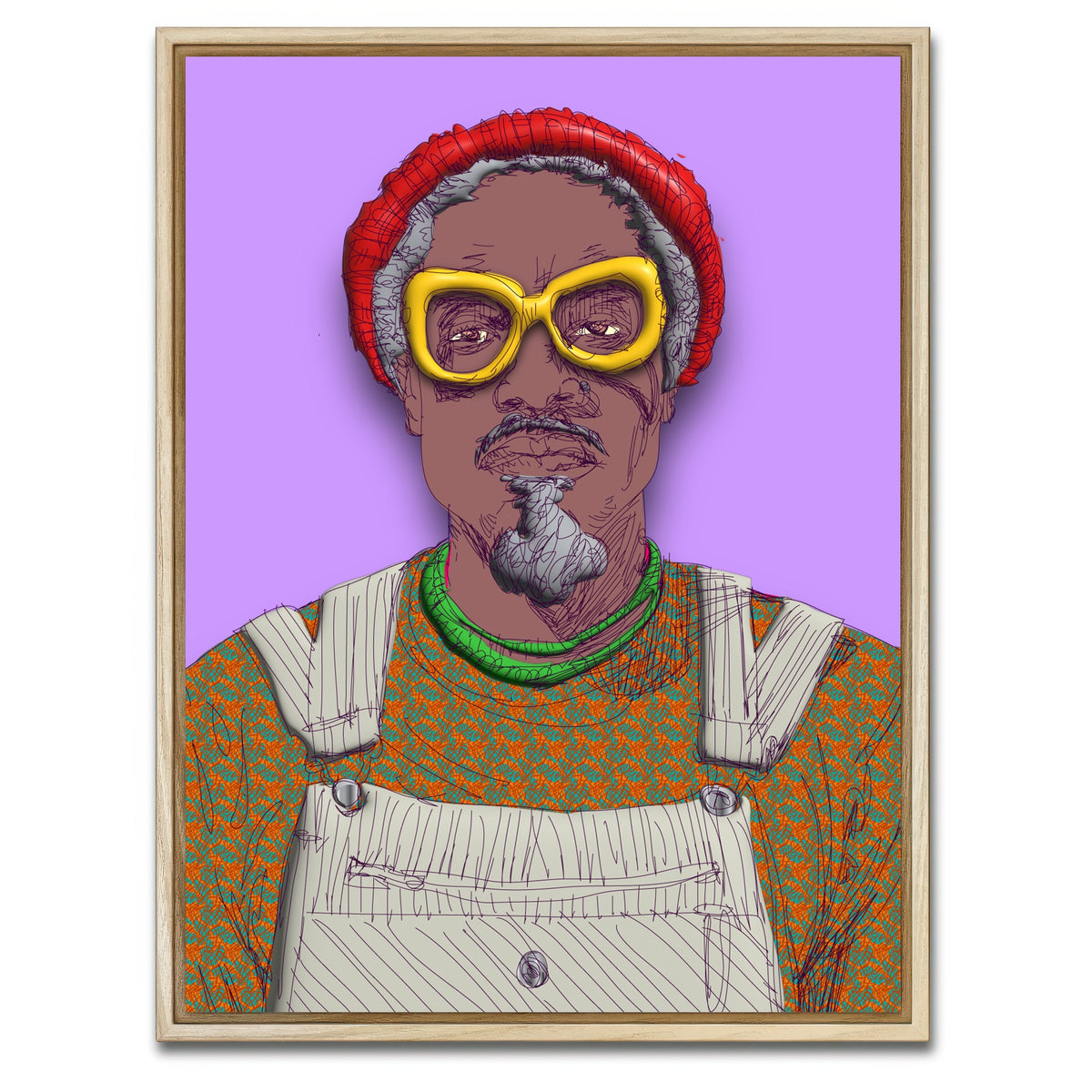 AUTO-MOCKUP WHITE | Andre 3000 | 1 Piece | Natural Framed Canvas | group=3x4
