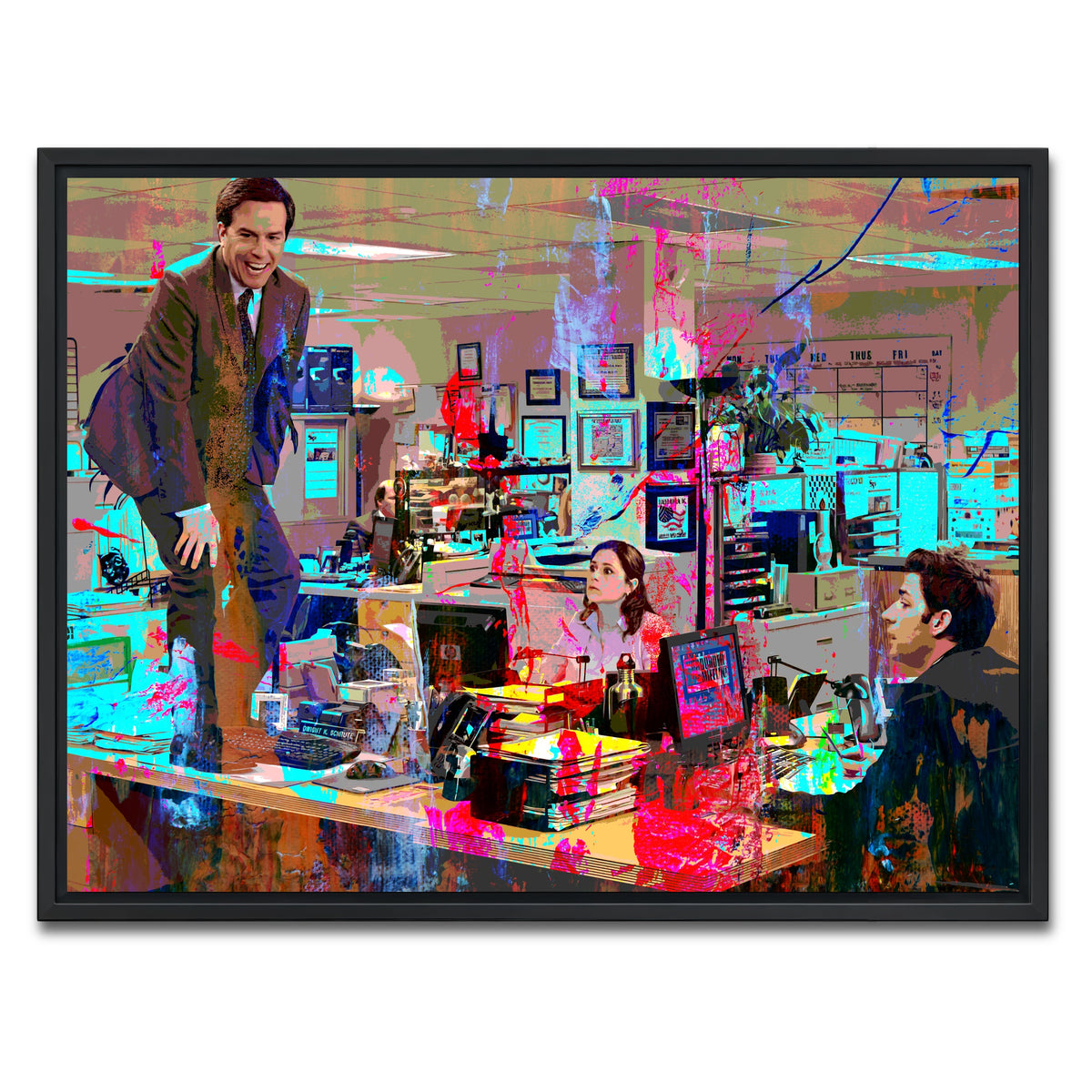 AUTO-MOCKUP WHITE | Andy - The Office | 1 Piece | Black Framed Canvas | group=4x3