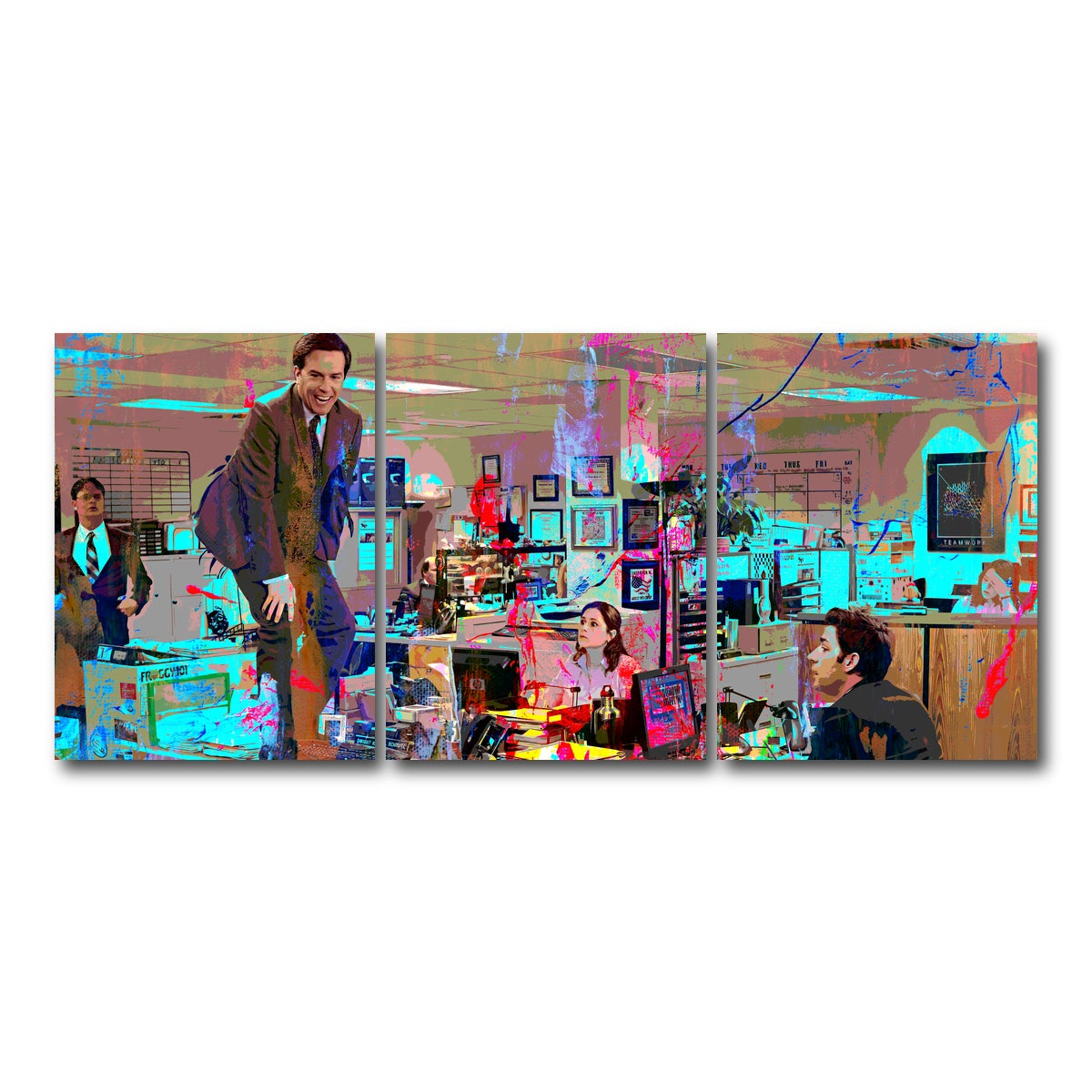 AUTO-MOCKUP WHITE | Andy - The Office | 3 Piece | Gallery Wrap Canvas | group=18x24