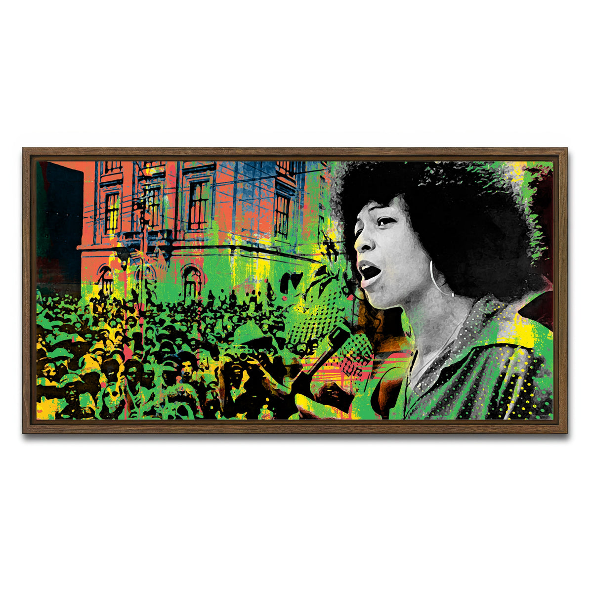 AUTO-MOCKUP WHITE | Angela Davis | 1 Piece | Walnut Framed Canvas | group=2x1