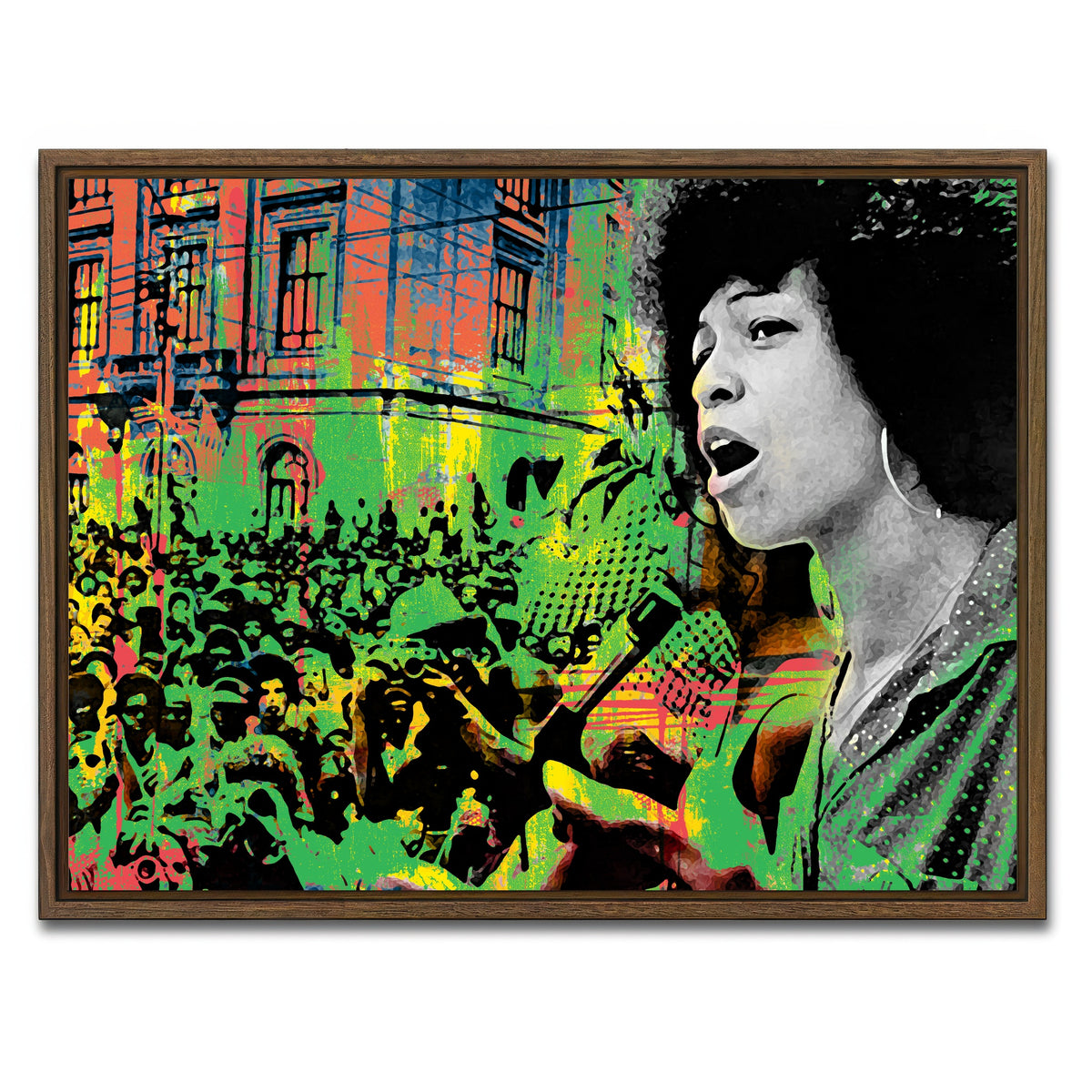 AUTO-MOCKUP WHITE | Angela Davis | 1 Piece | Walnut Framed Canvas | group=4x3