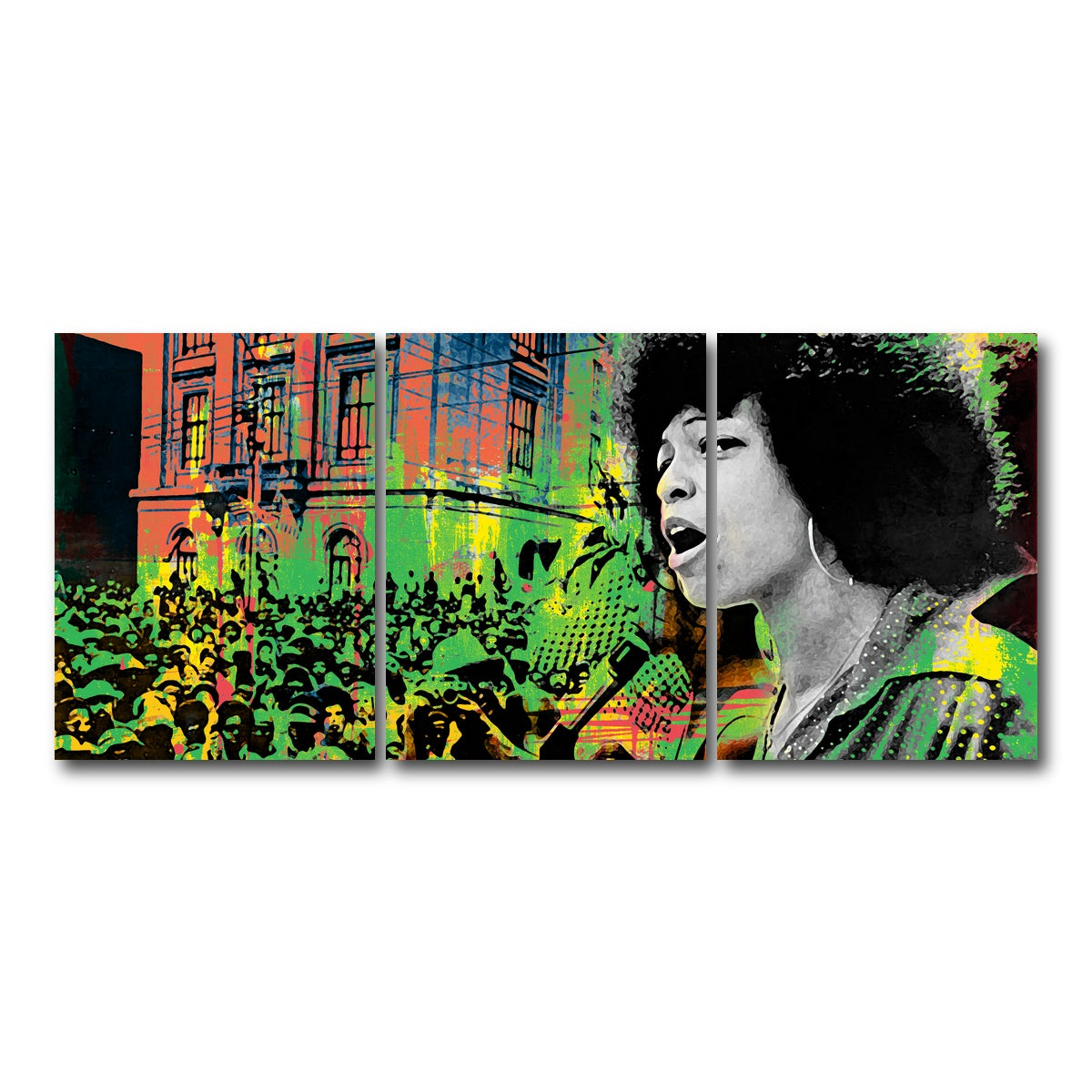 AUTO-MOCKUP WHITE | Angela Davis | 3 Piece | Gallery Wrap Canvas | group=18x24