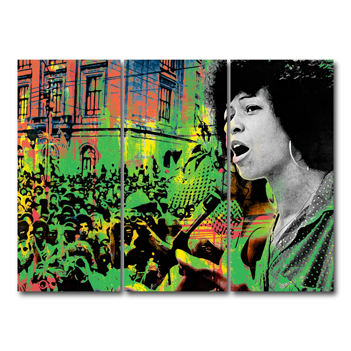 AUTO-MOCKUP WHITE | Angela Davis | 3 Piece | Gallery Wrap Canvas | group=8x18