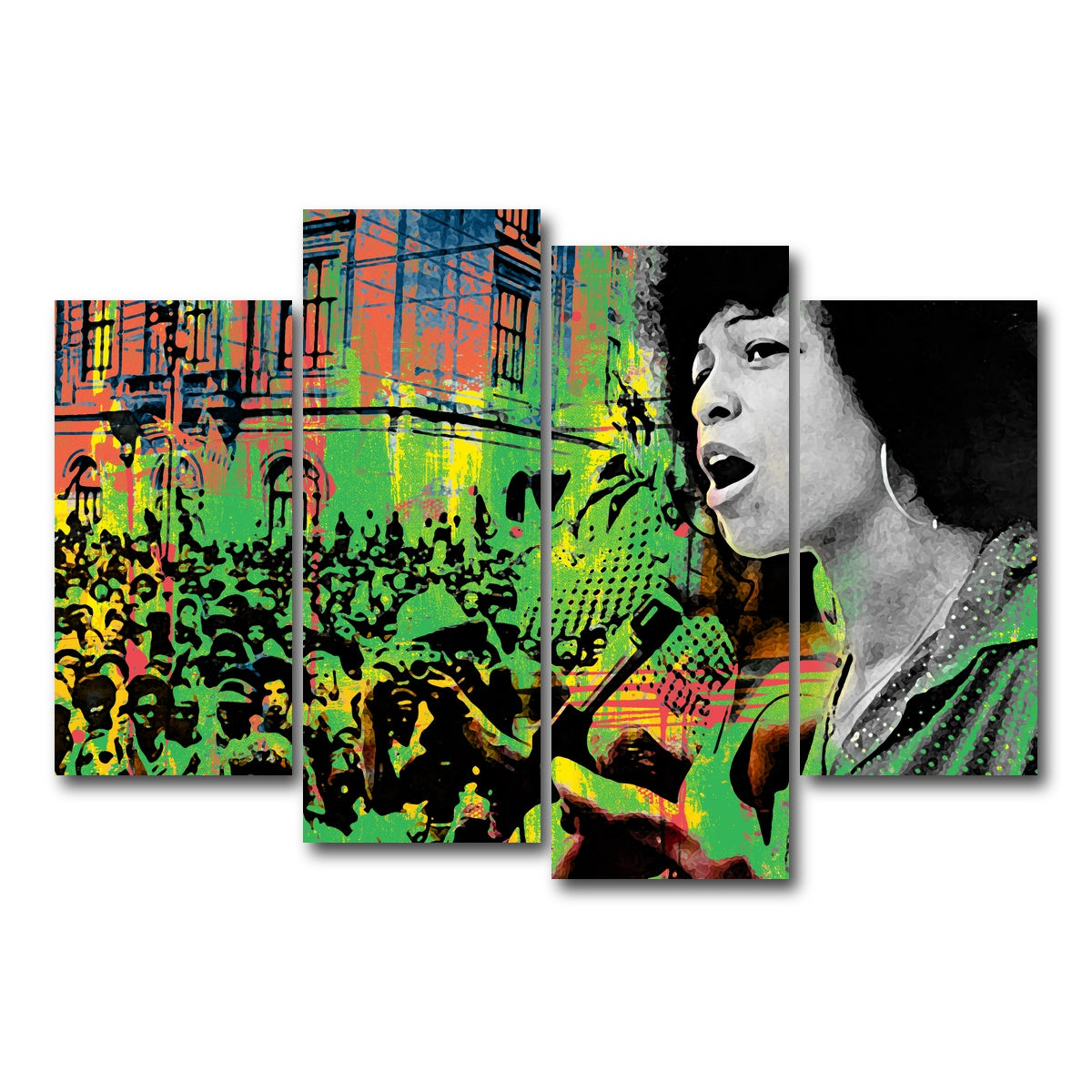 AUTO-MOCKUP WHITE | Angela Davis | 4 Piece | Gallery Wrap Canvas | group=4_short
