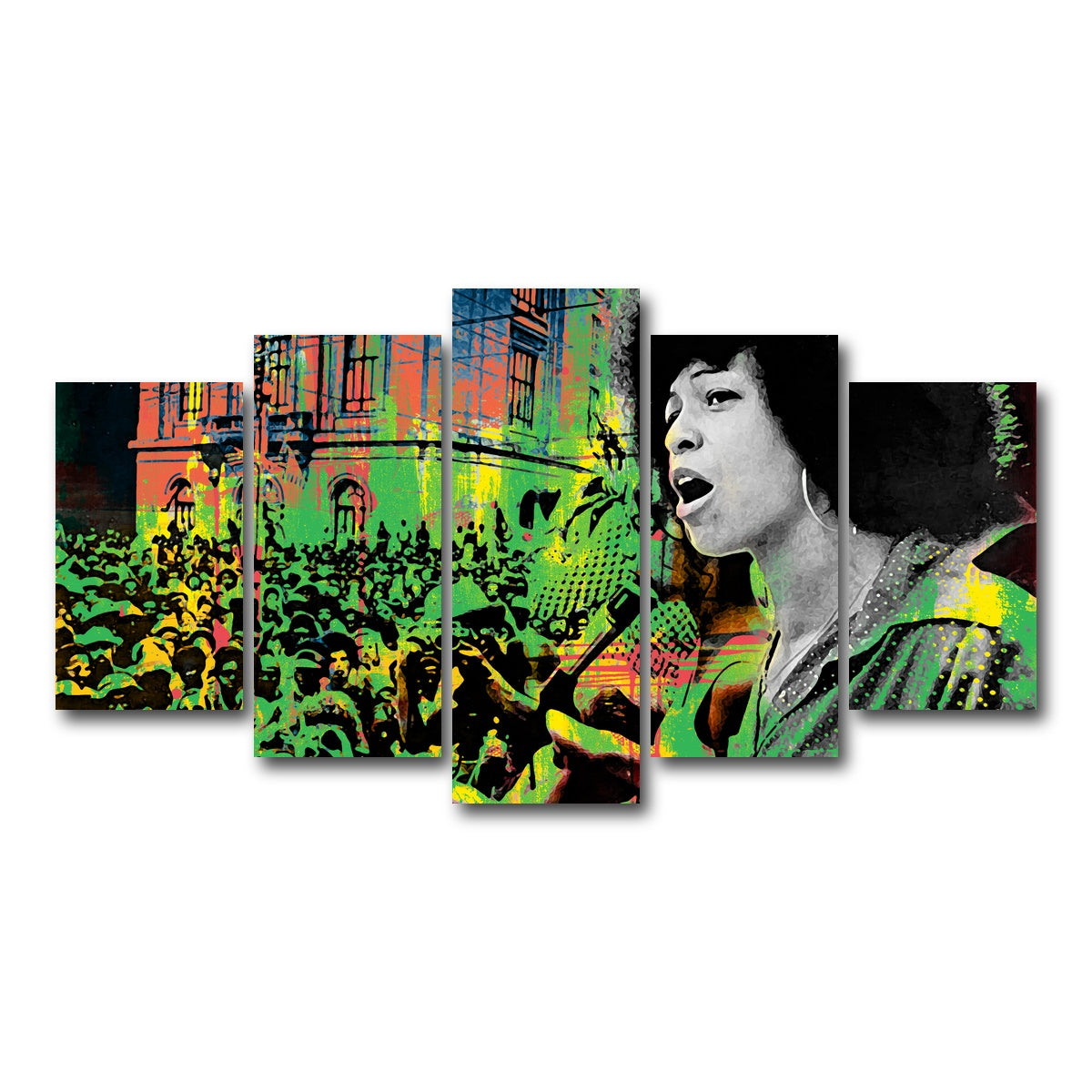 AUTO-MOCKUP WHITE | Angela Davis | 5 Piece | Gallery Wrap Canvas | group=5_normal