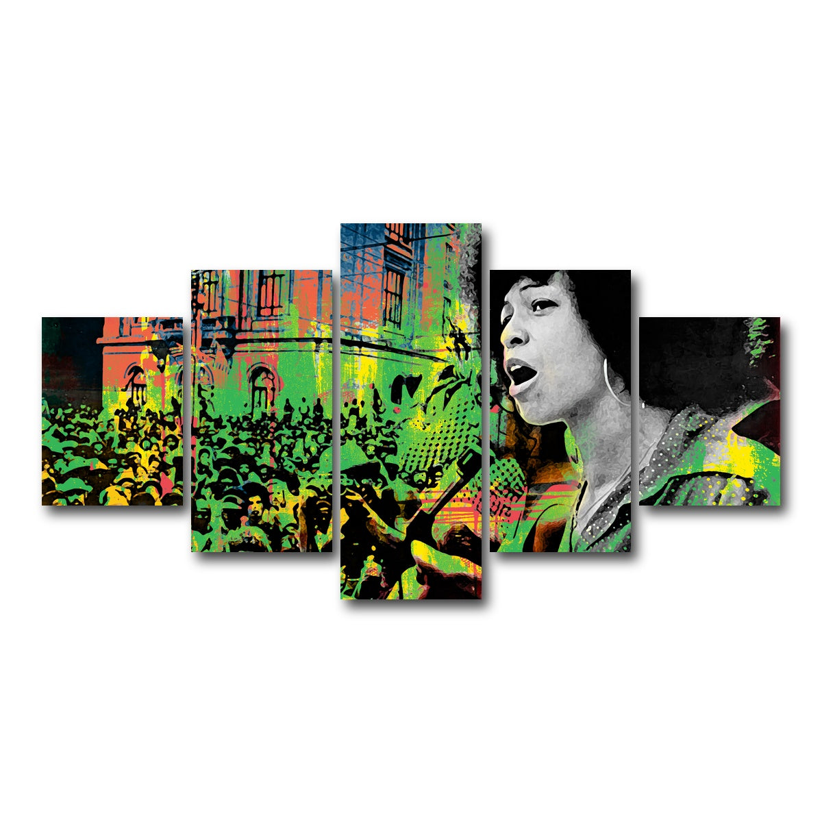 AUTO-MOCKUP WHITE | Angela Davis | 5 Piece | Gallery Wrap Canvas | group=5_short