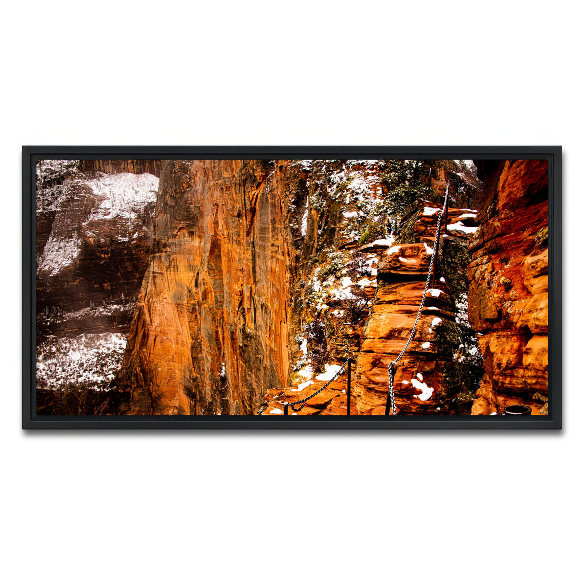 AUTO-MOCKUP WHITE | Angels Landing Trail | 1 Piece | Black Framed Canvas | group=2x1
