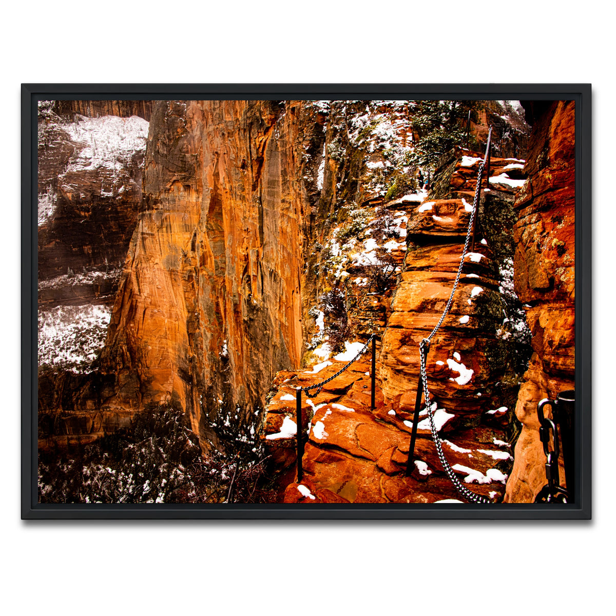 AUTO-MOCKUP WHITE | Angels Landing Trail | 1 Piece | Black Framed Canvas | group=4x3