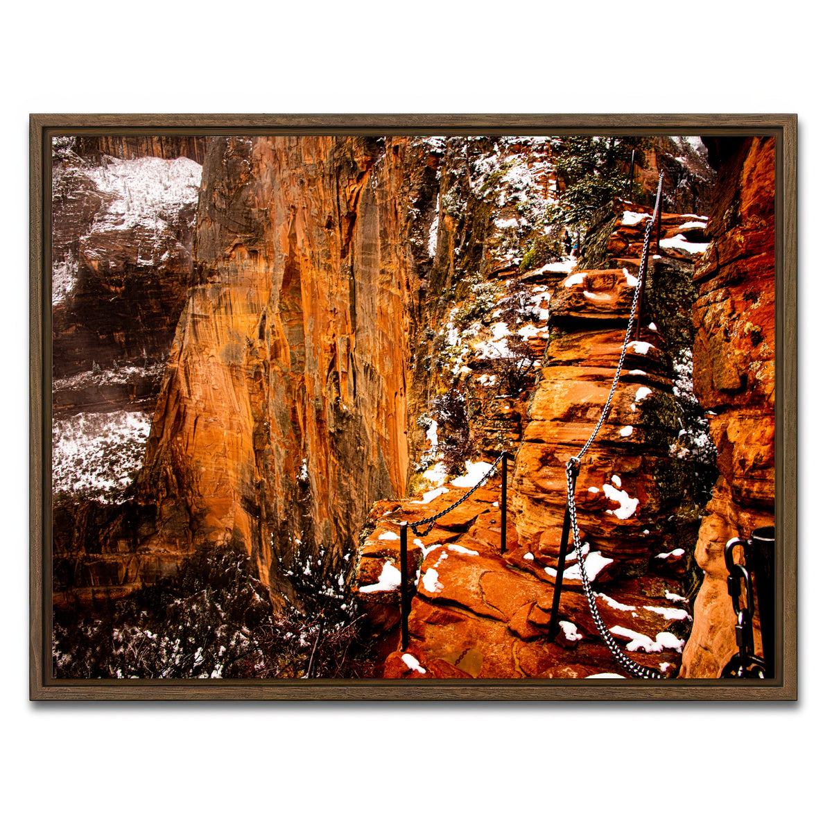 AUTO-MOCKUP WHITE | Angels Landing Trail | 1 Piece | Walnut Framed Canvas | group=4x3