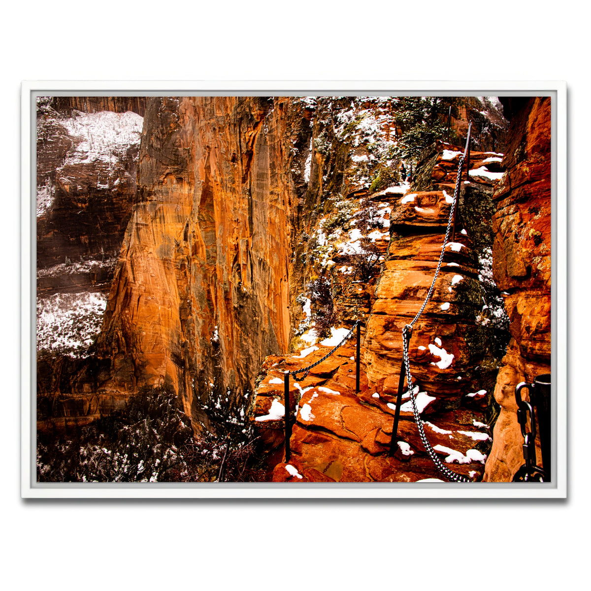 AUTO-MOCKUP WHITE | Angels Landing Trail | 1 Piece | White Framed Canvas | group=4x3