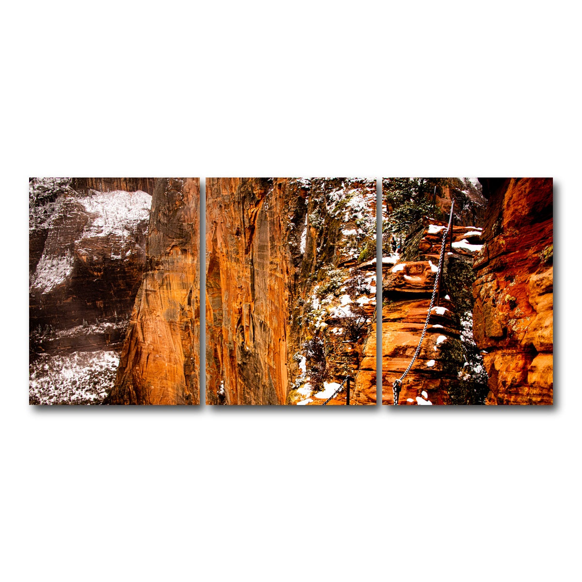 AUTO-MOCKUP WHITE | Angels Landing Trail | 3 Piece | Gallery Wrap Canvas | group=18x24
