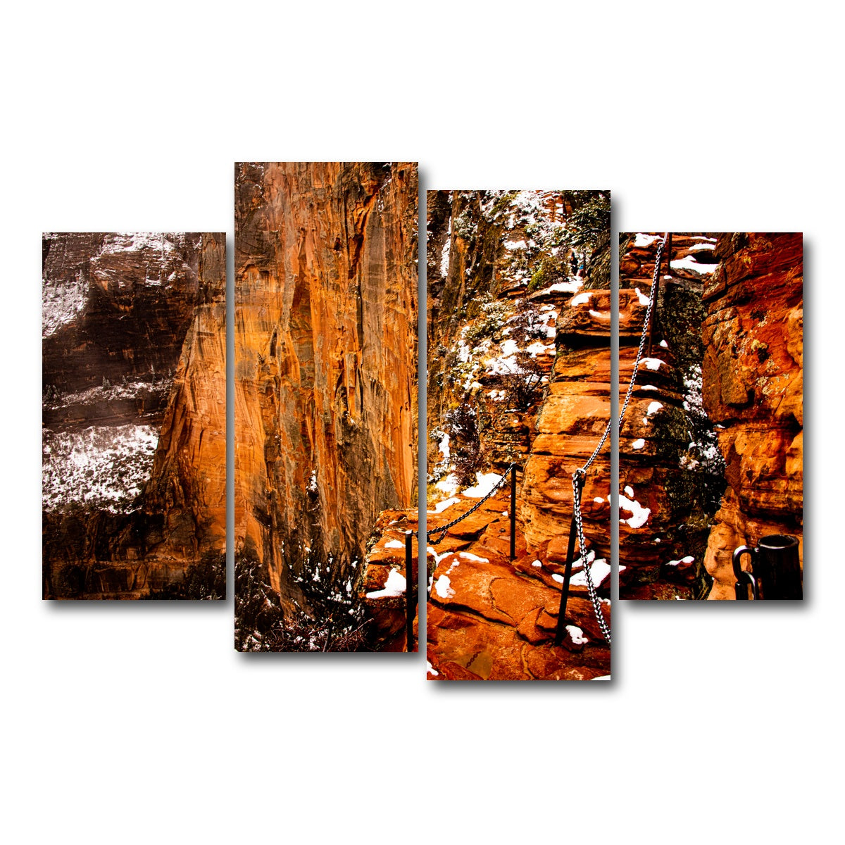 AUTO-MOCKUP WHITE | Angels Landing Trail | 4 Piece | Gallery Wrap Canvas | group=4_short