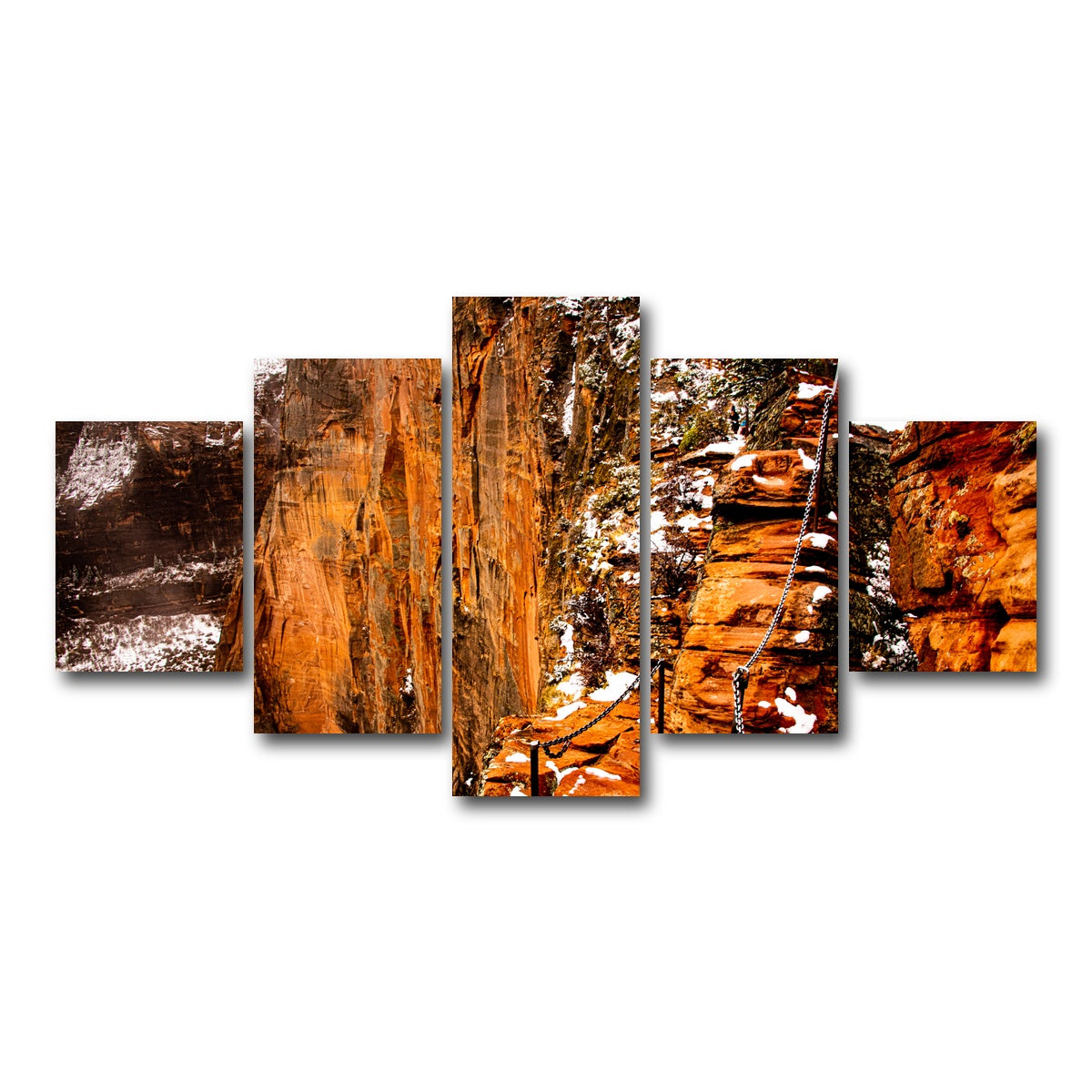 AUTO-MOCKUP WHITE | Angels Landing Trail | 5 Piece | Gallery Wrap Canvas | group=5_short