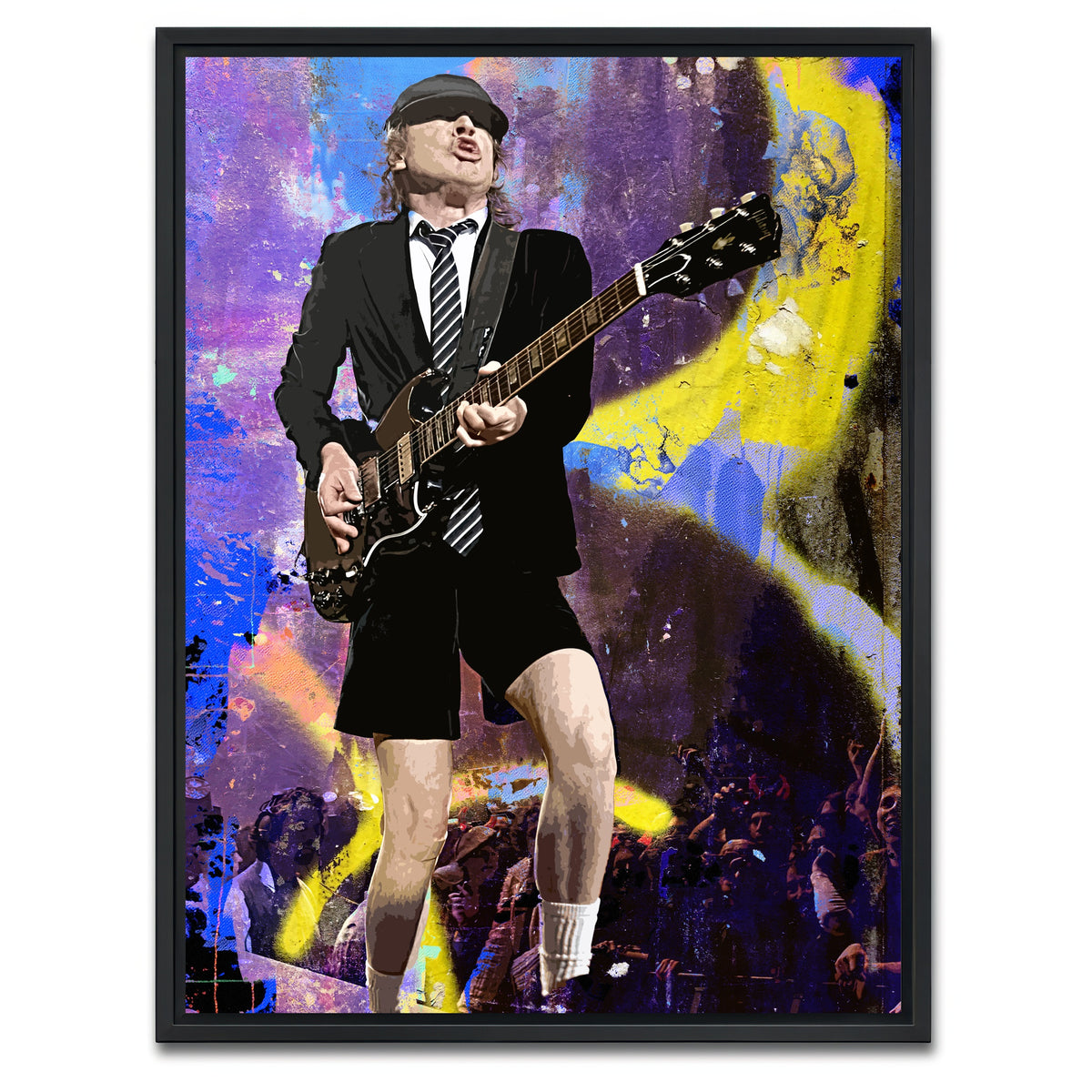AUTO-MOCKUP WHITE | Angus Young | 1 Piece | Black Framed Canvas | group=3x4