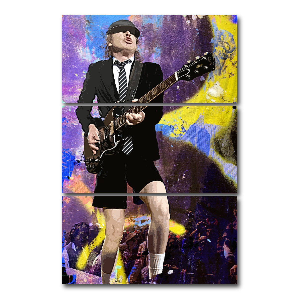AUTO-MOCKUP WHITE | Angus Young | 3 Piece | Gallery Wrap Canvas | group=12x24_stacked
