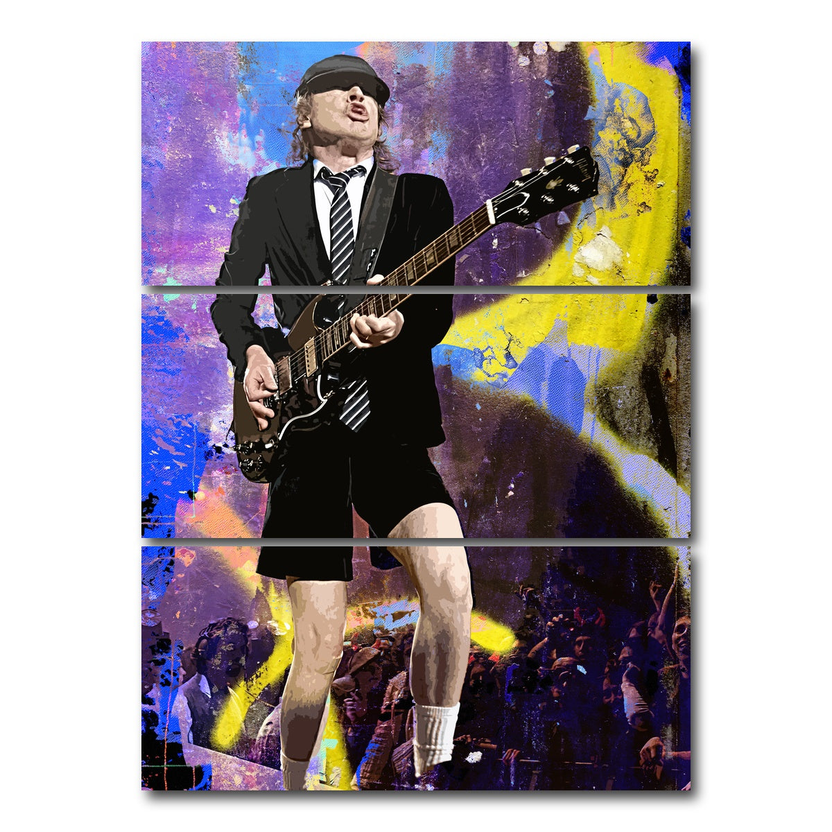 AUTO-MOCKUP WHITE | Angus Young | 3 Piece | Gallery Wrap Canvas | group=8x18_stacked