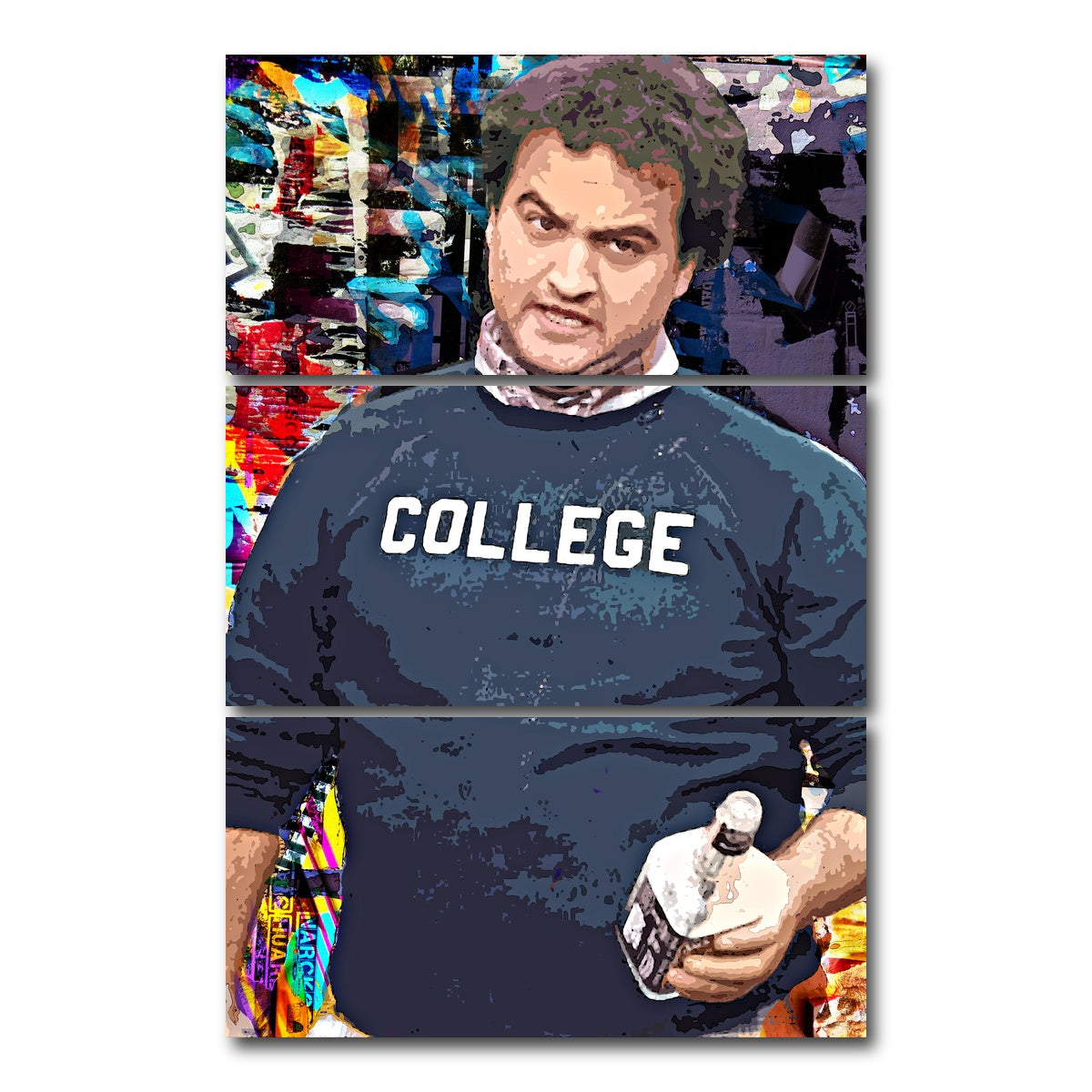 AUTO-MOCKUP WHITE | Animal House | 3 Piece | Gallery Wrap Canvas | group=12x24_stacked