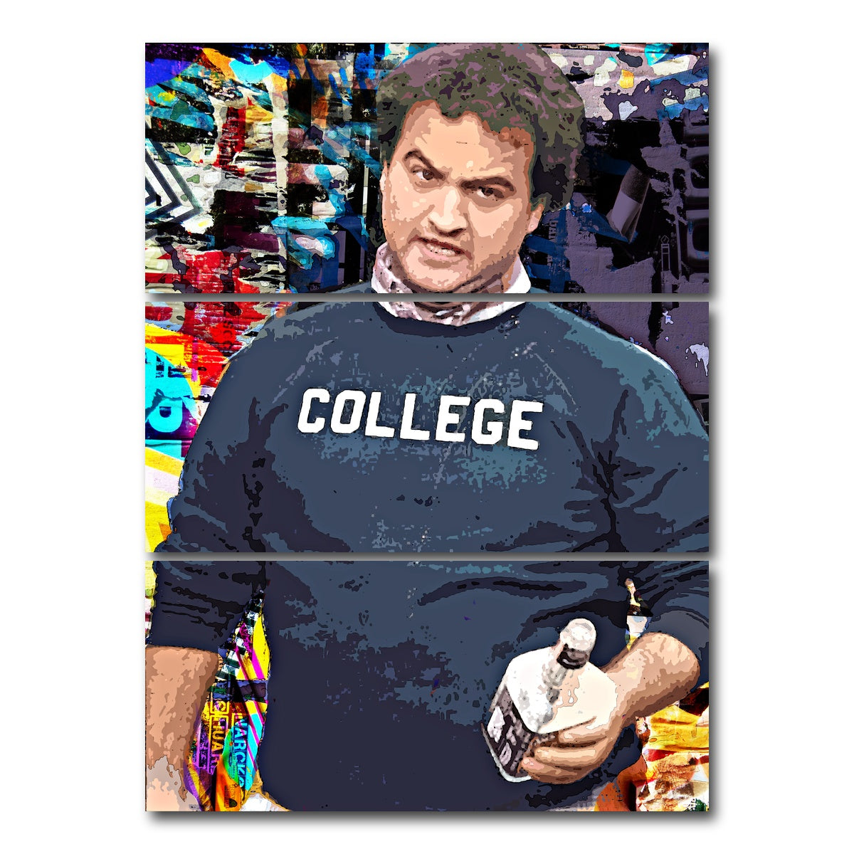 AUTO-MOCKUP WHITE | Animal House | 3 Piece | Gallery Wrap Canvas | group=8x18_stacked