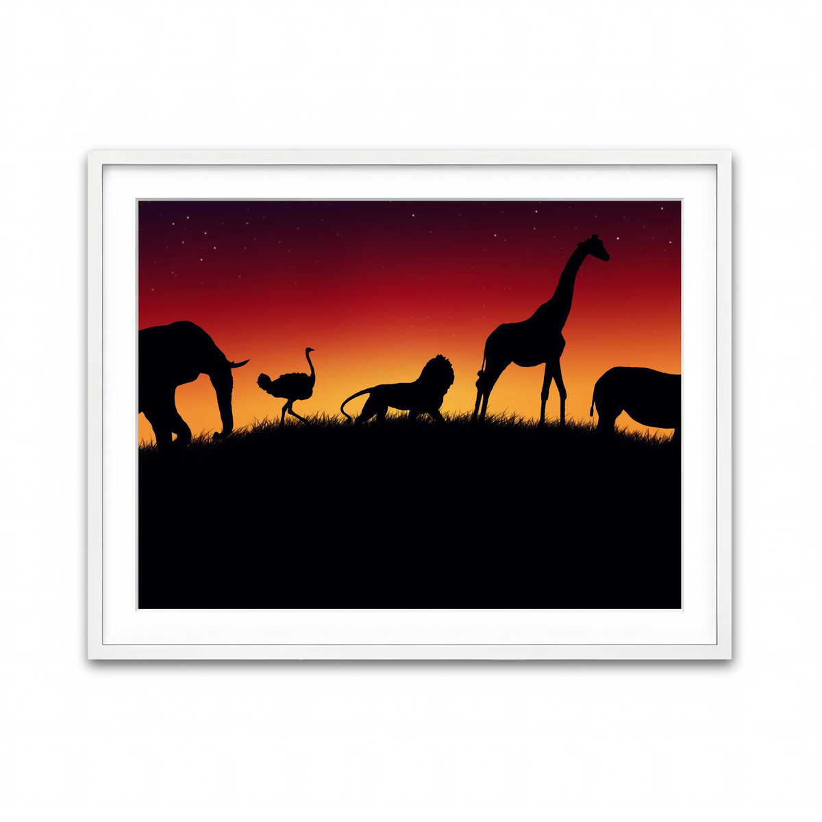 Framed Print 4x3 White