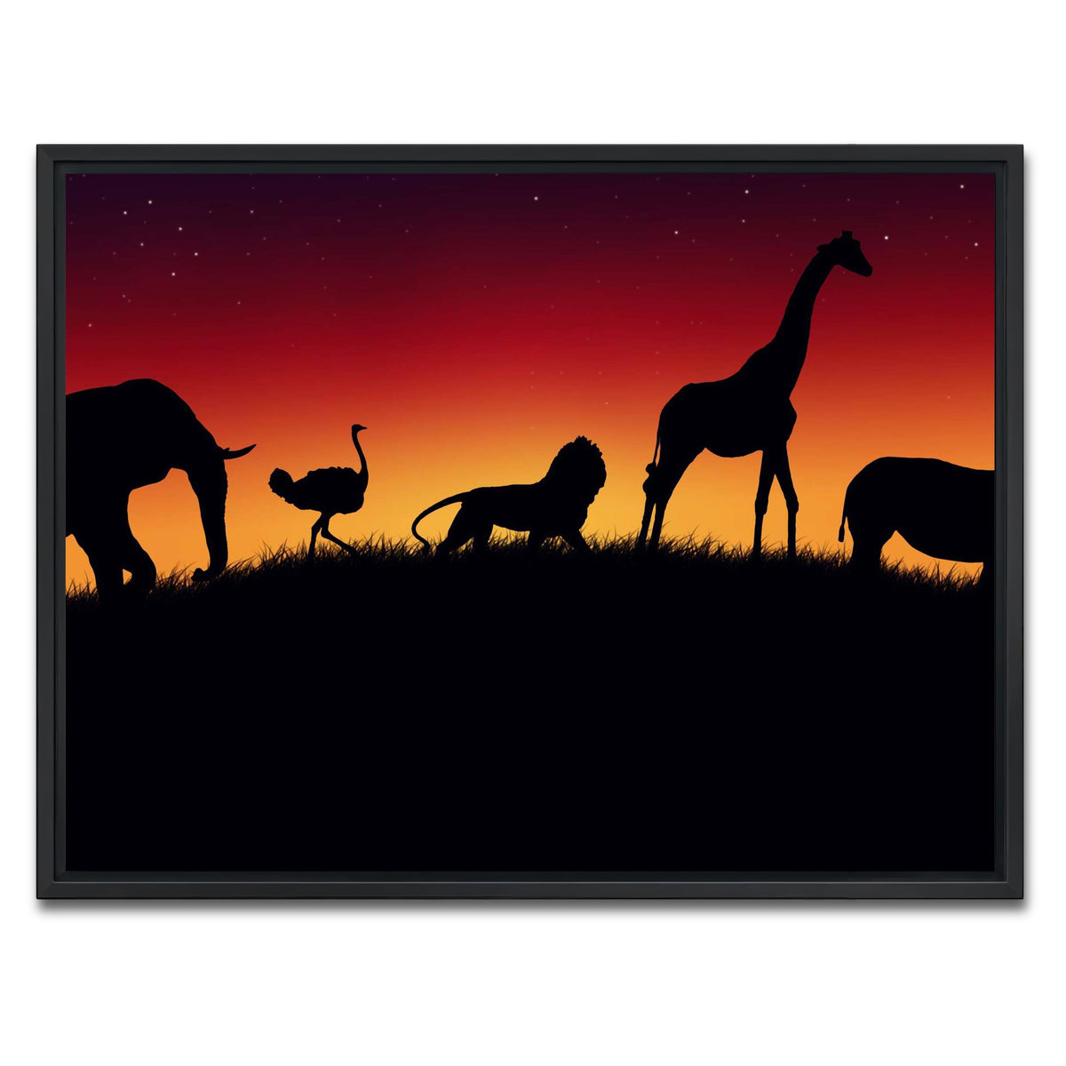AUTO-MOCKUP WHITE | Animals of Africa | 1 Piece | Black Framed Canvas | group=4x3