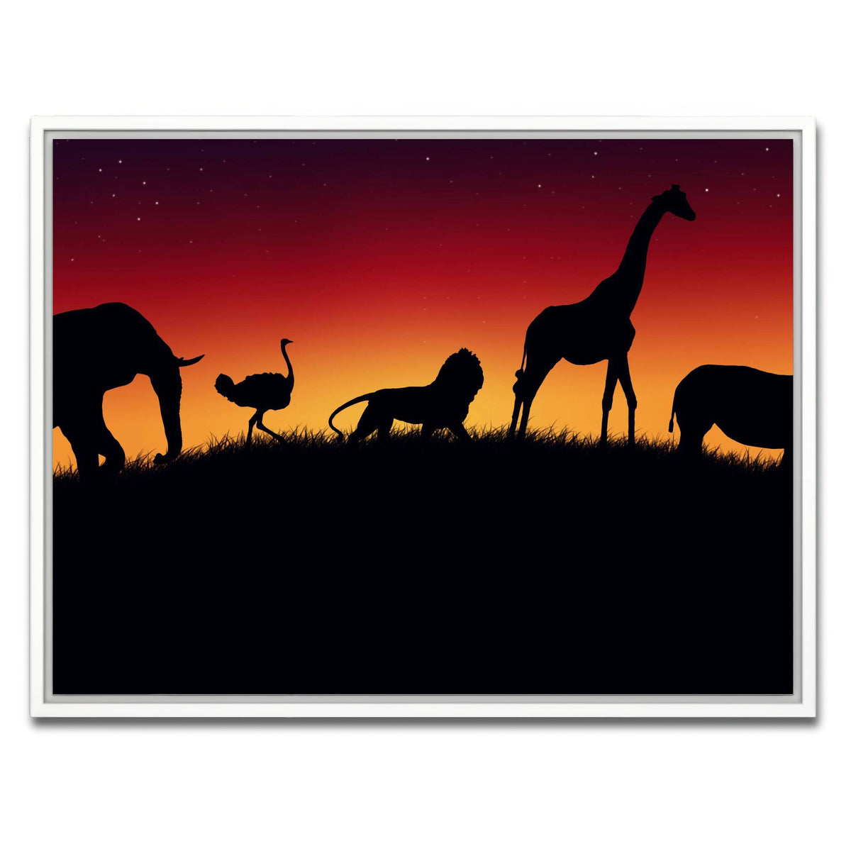 AUTO-MOCKUP WHITE | Animals of Africa | 1 Piece | White Framed Canvas | group=4x3
