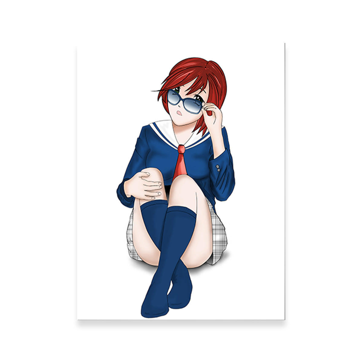 Anime School Girl Wall Art