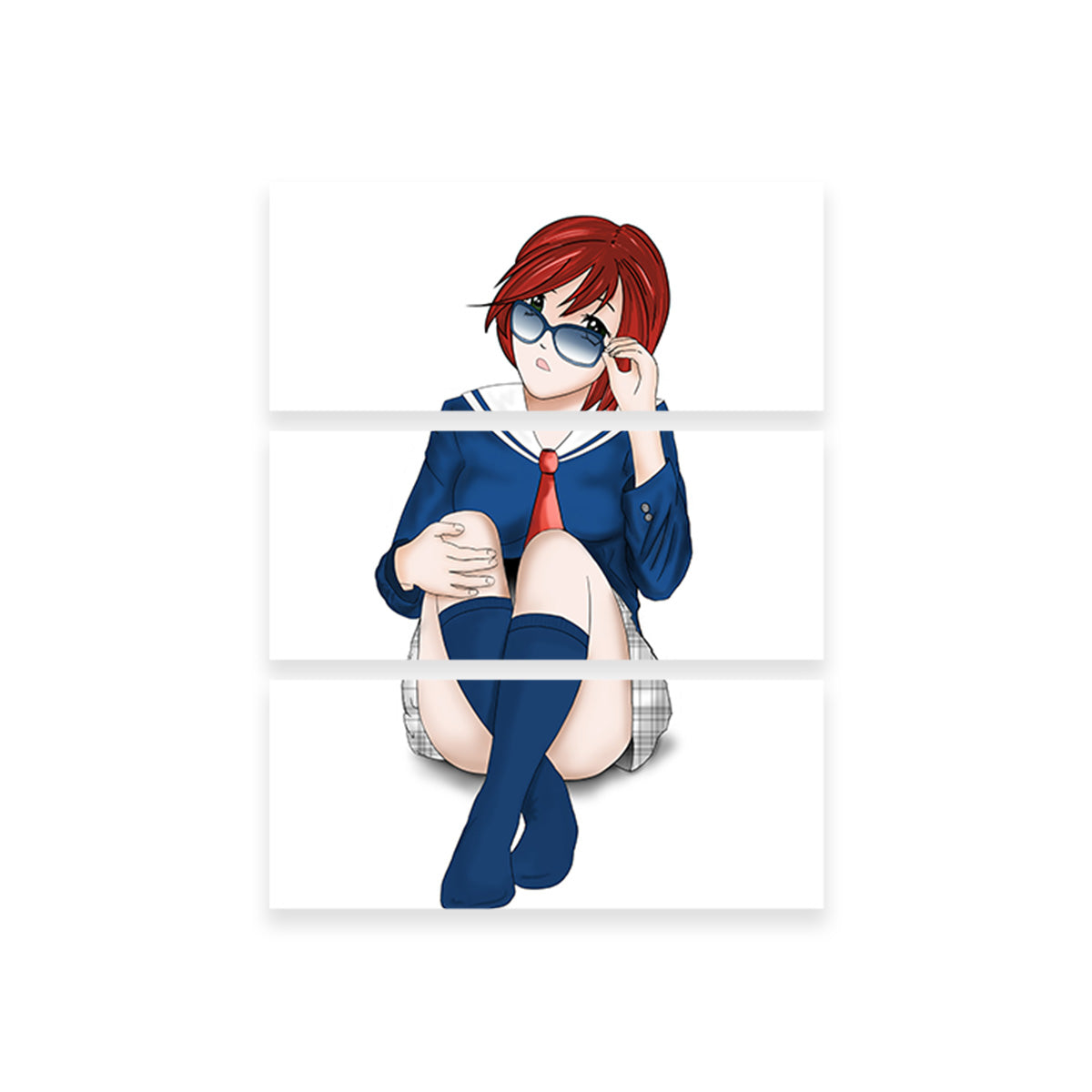 Anime School Girl Wall Art
