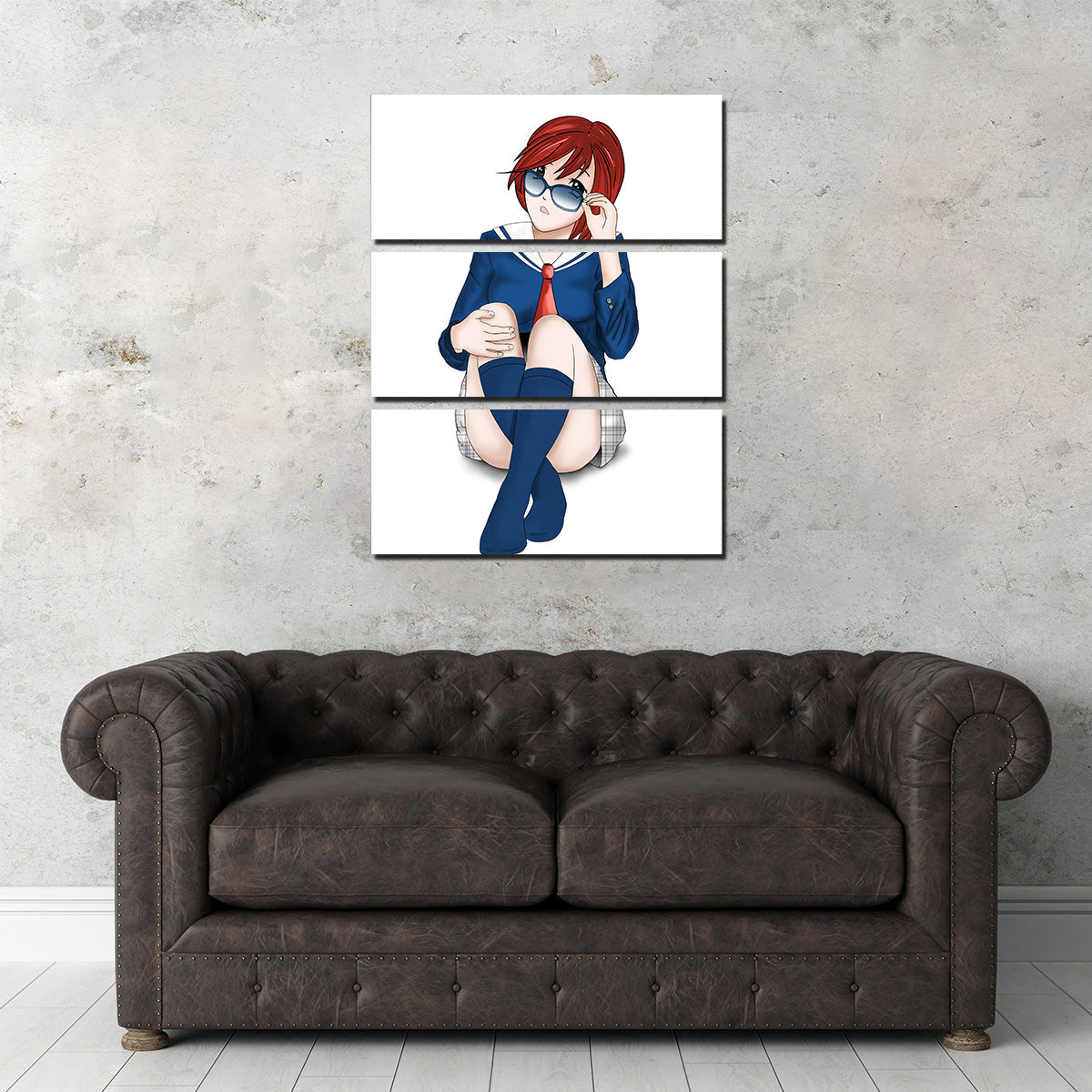 Anime School Girl Wall Art