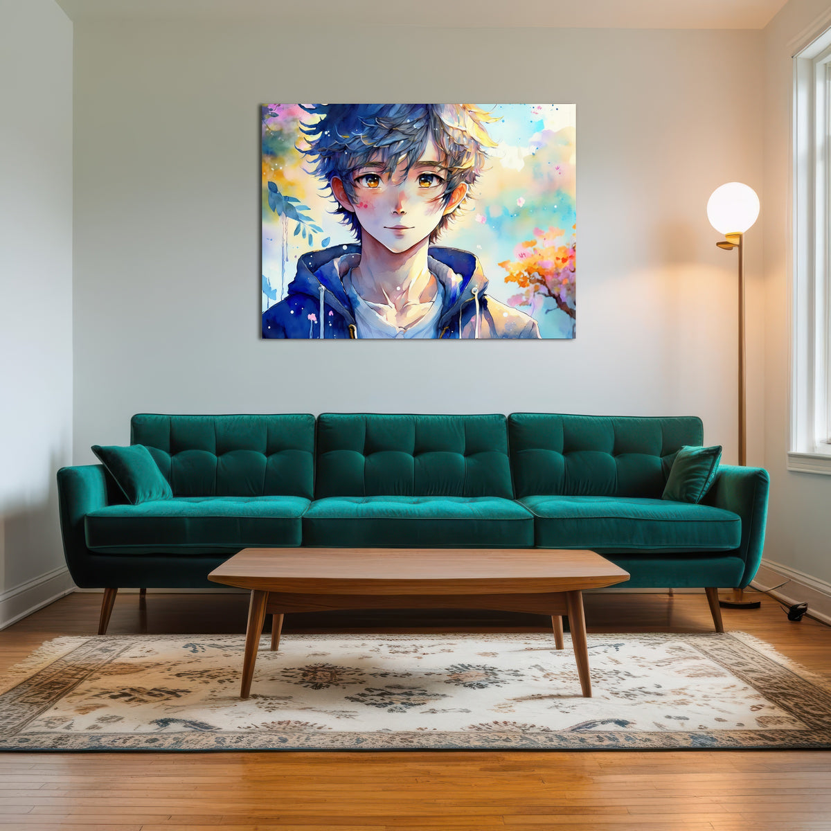 AUTO-MOCKUP ROOM | Anime Boy Watercolor