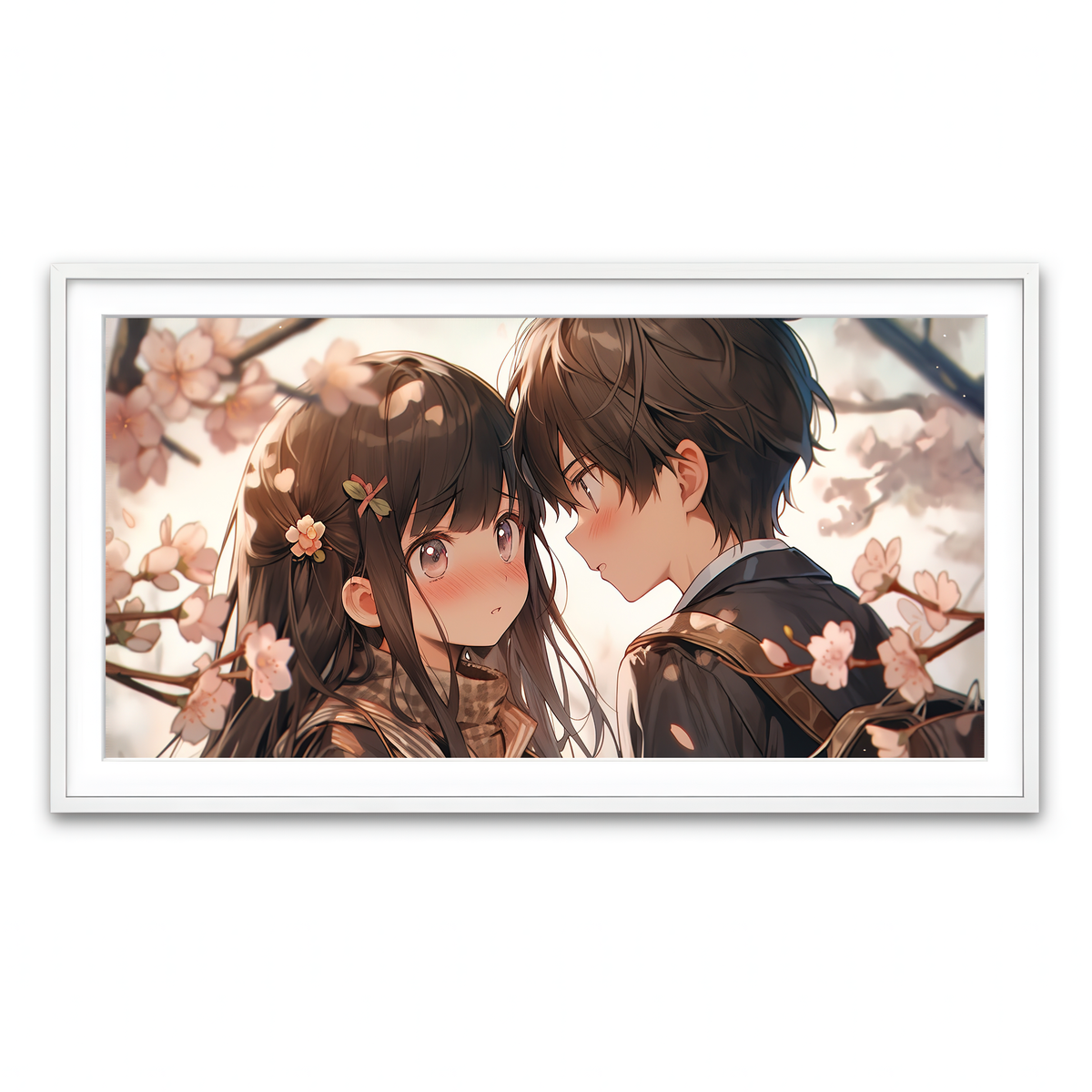 Framed Print 2x1 White