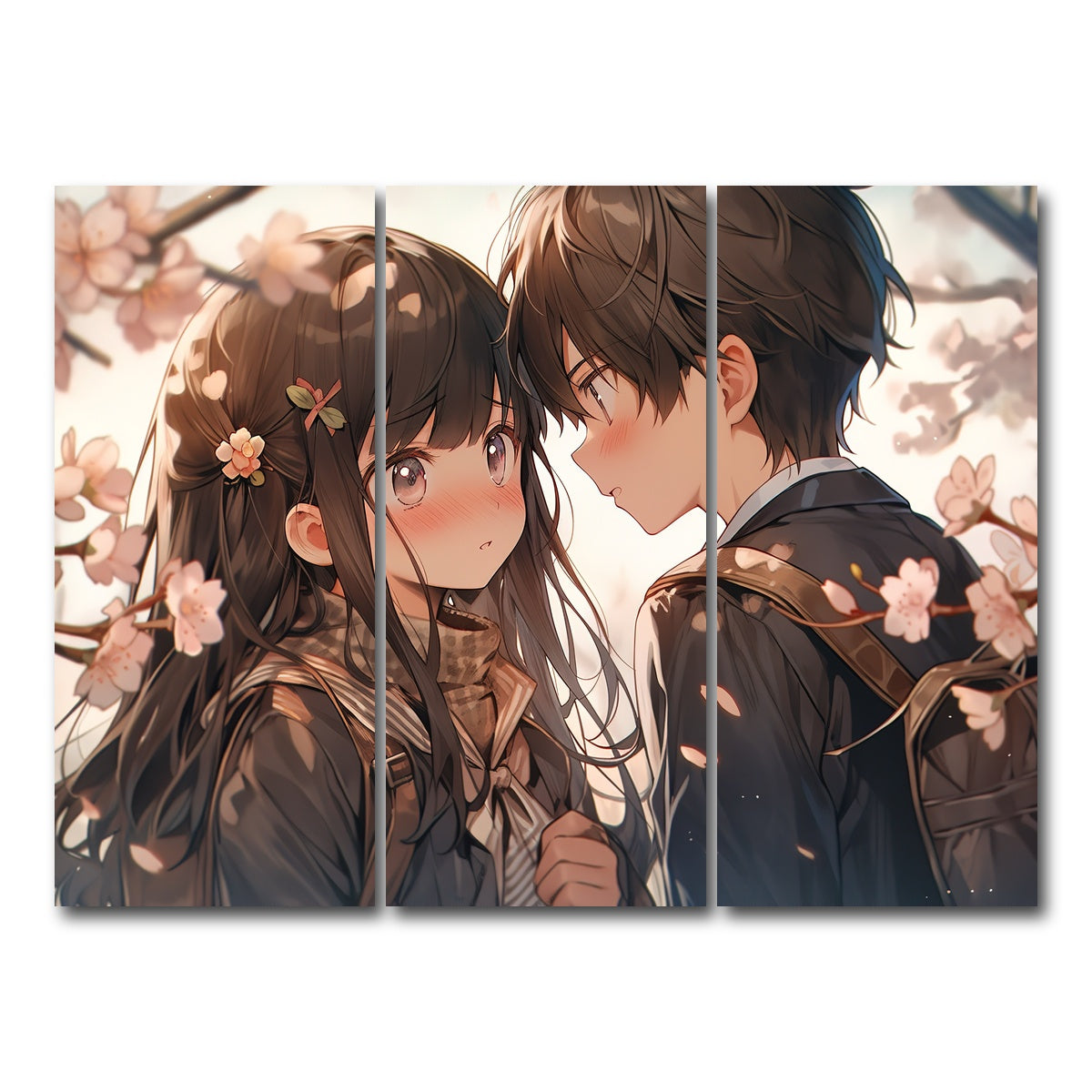 AUTO-MOCKUP WHITE | Anime Couple | 3 Piece | Gallery Wrap Canvas | group=8x18