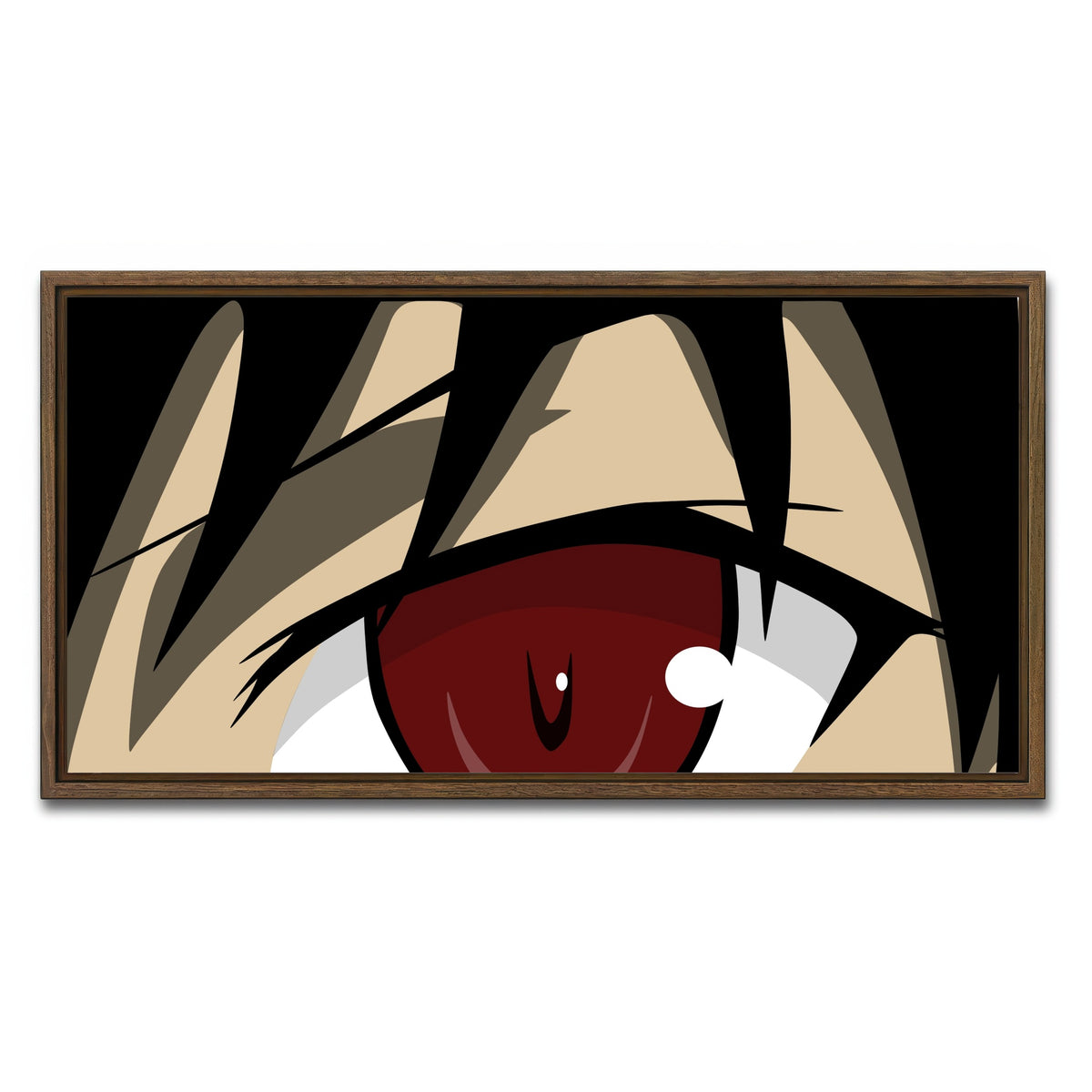 AUTO-MOCKUP WHITE | Anime Eye | 1 Piece | Walnut Framed Canvas | group=2x1