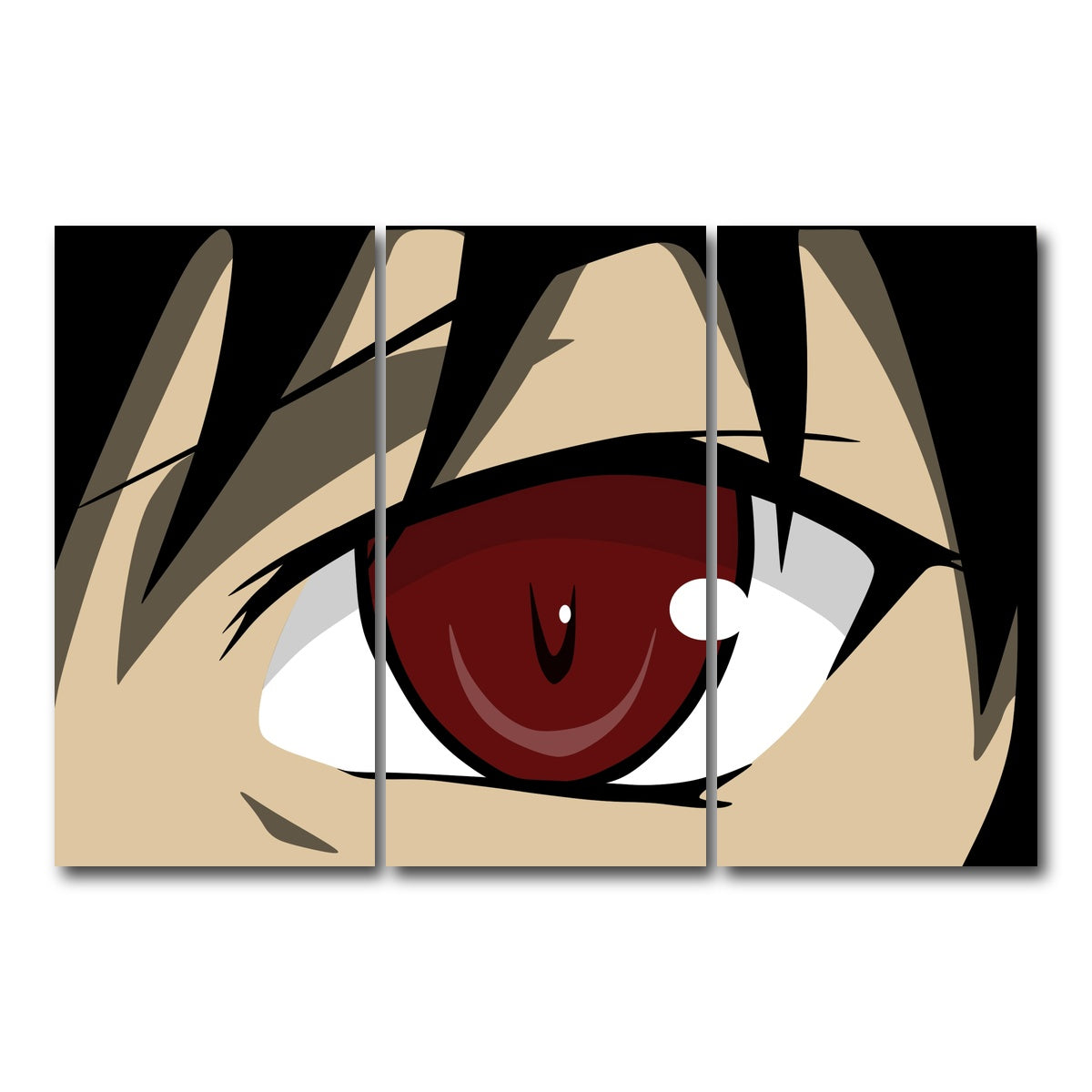 AUTO-MOCKUP WHITE | Anime Eye | 3 Piece | Gallery Wrap Canvas | group=12x24