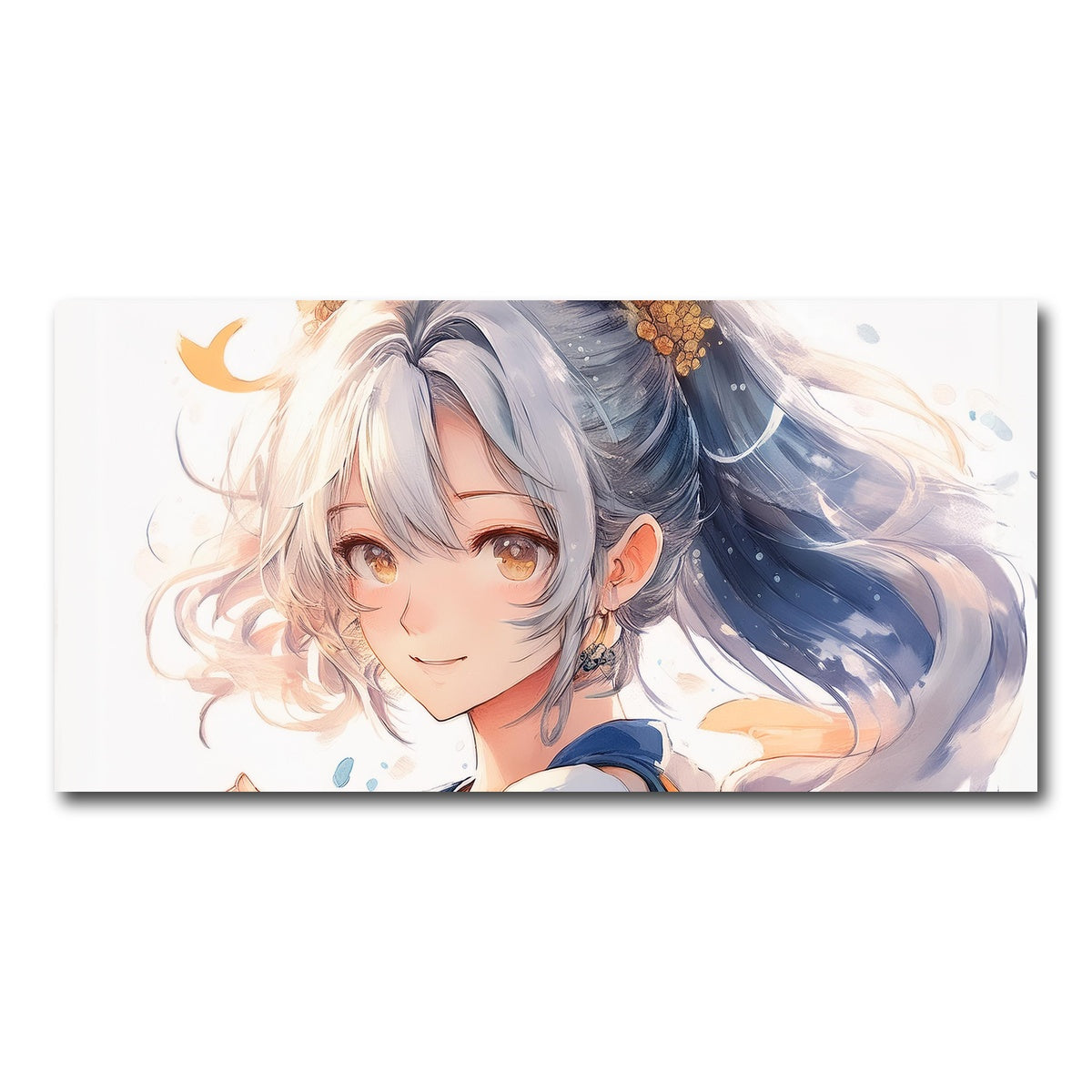 AUTO-MOCKUP WHITE | Anime Girl White | 1 Piece | Gallery Wrap Canvas | group=2x1