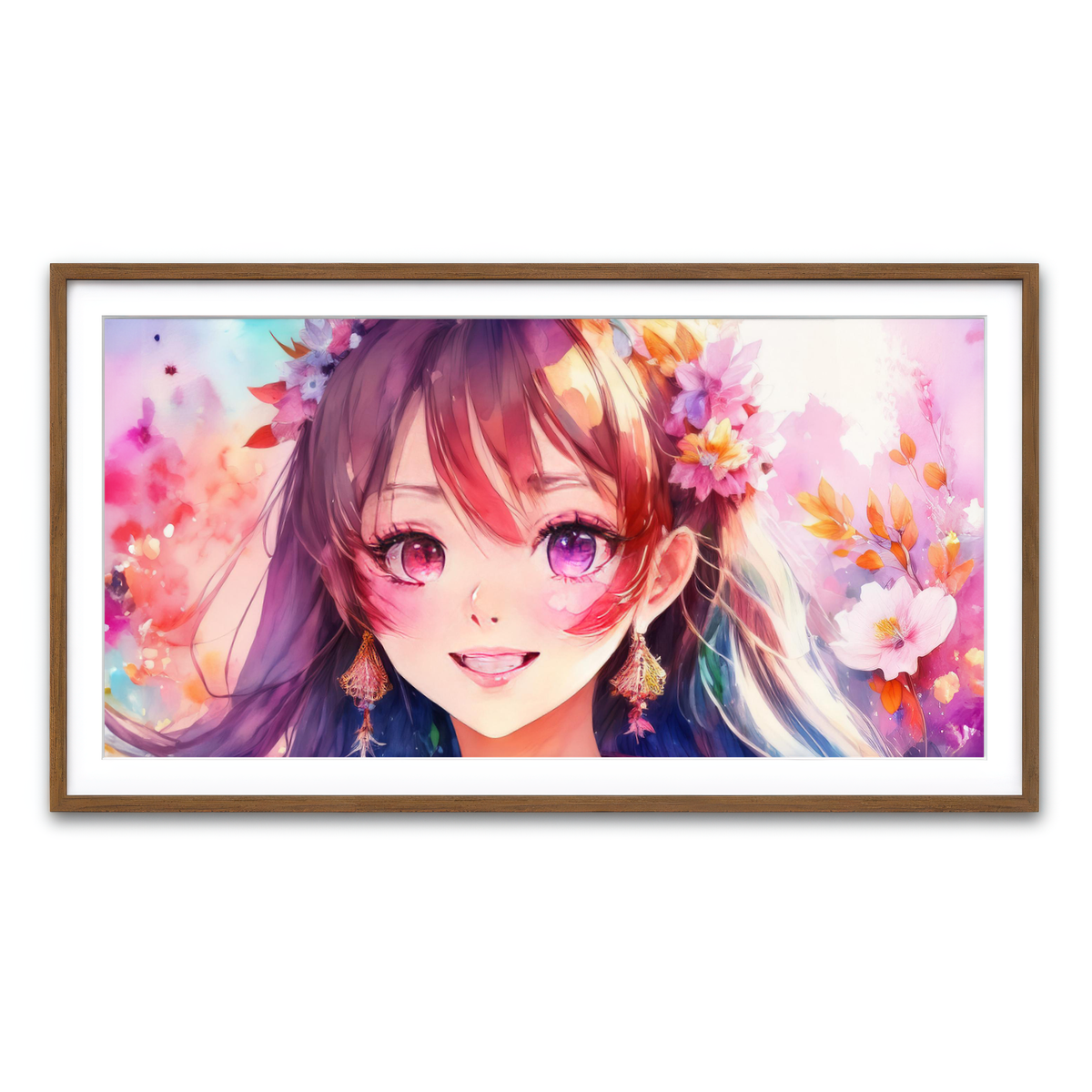 Framed Print 2x1 Walnut