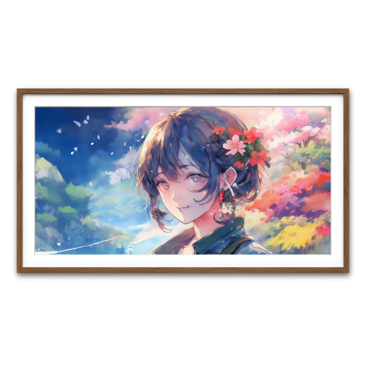 Framed Print 2x1 Walnut