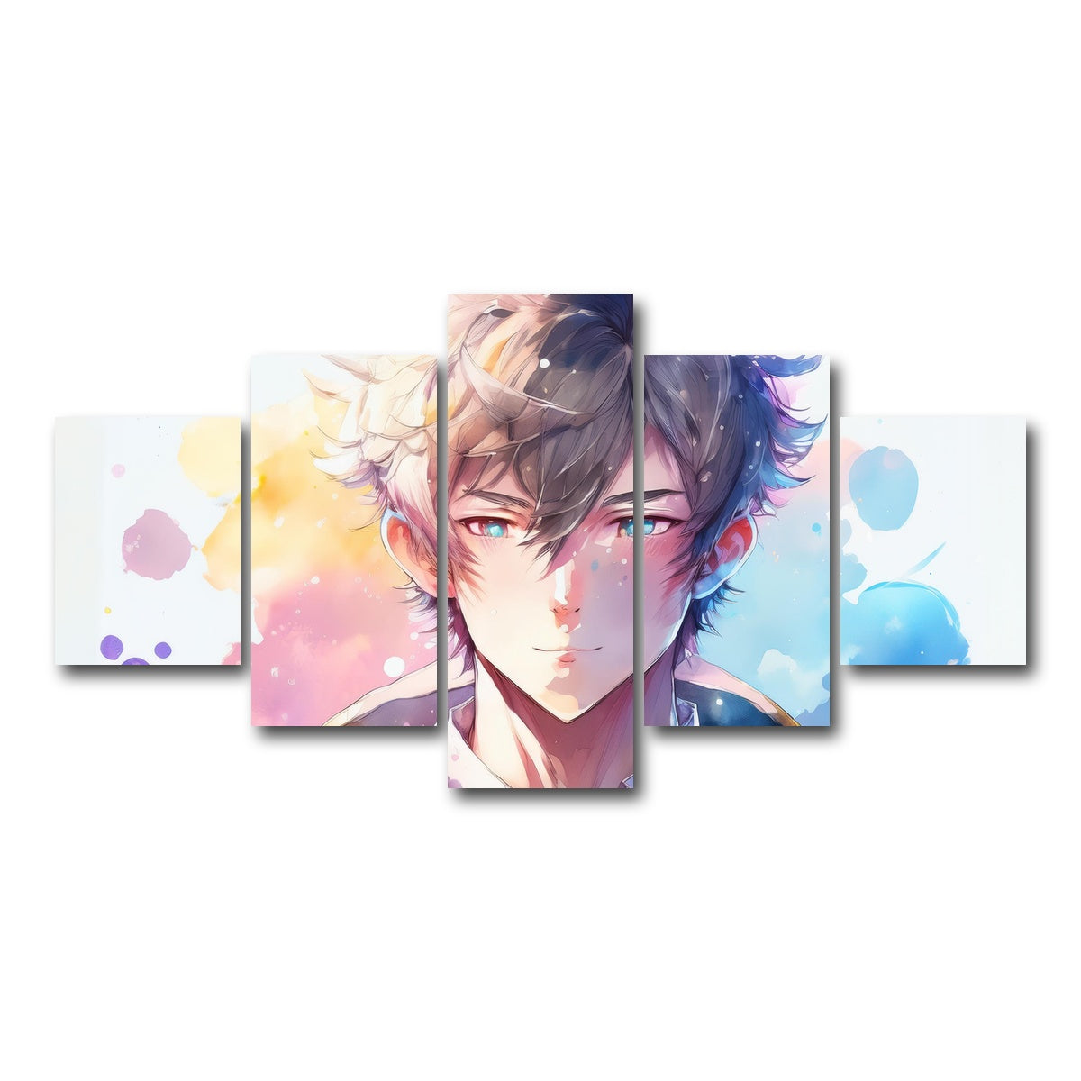 AUTO-MOCKUP WHITE | Anime Man | 5 Piece | Gallery Wrap Canvas | group=5_short