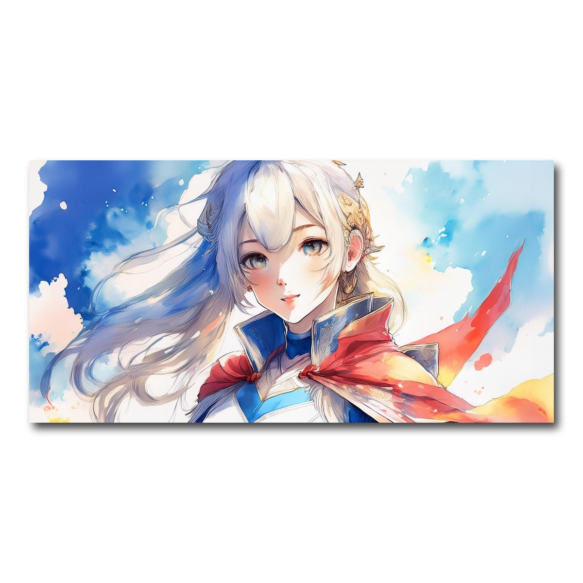 AUTO-MOCKUP WHITE | Anime Super Girl | 1 Piece | Gallery Wrap Canvas | group=2x1