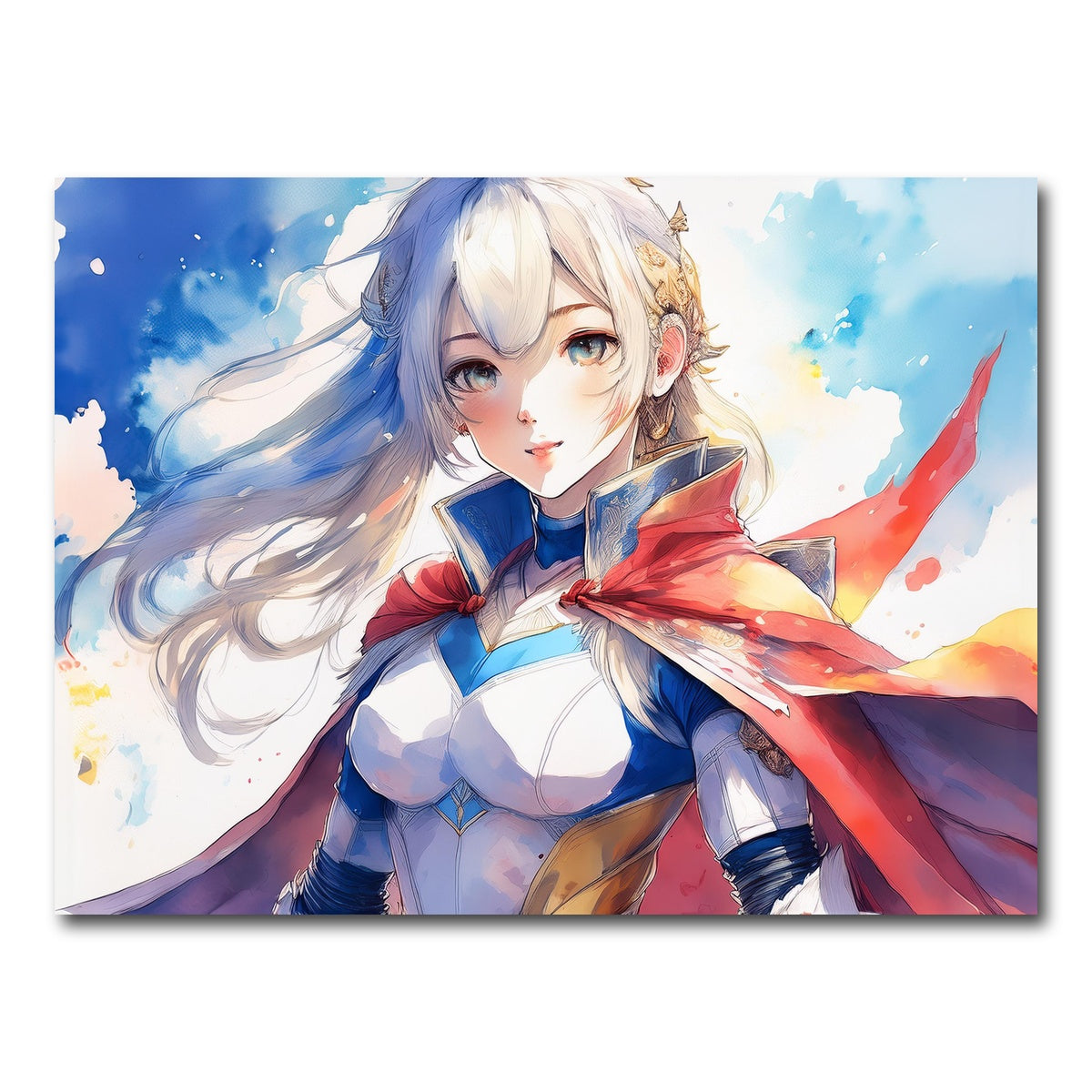 AUTO-MOCKUP WHITE | Anime Super Girl | 1 Piece | Gallery Wrap Canvas | group=4x3
