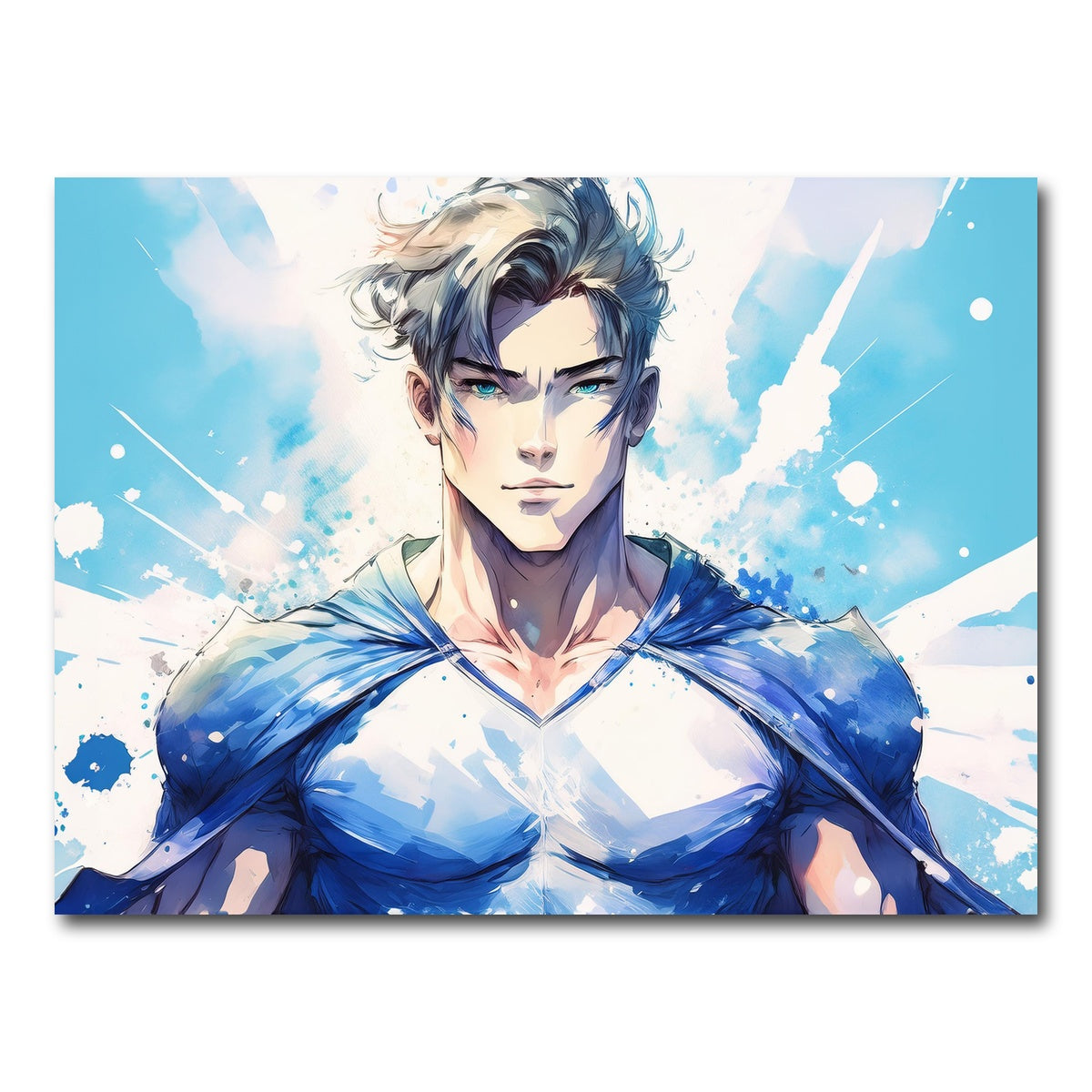 AUTO-MOCKUP WHITE | Anime Super Hero | 1 Piece | Gallery Wrap Canvas | group=4x3