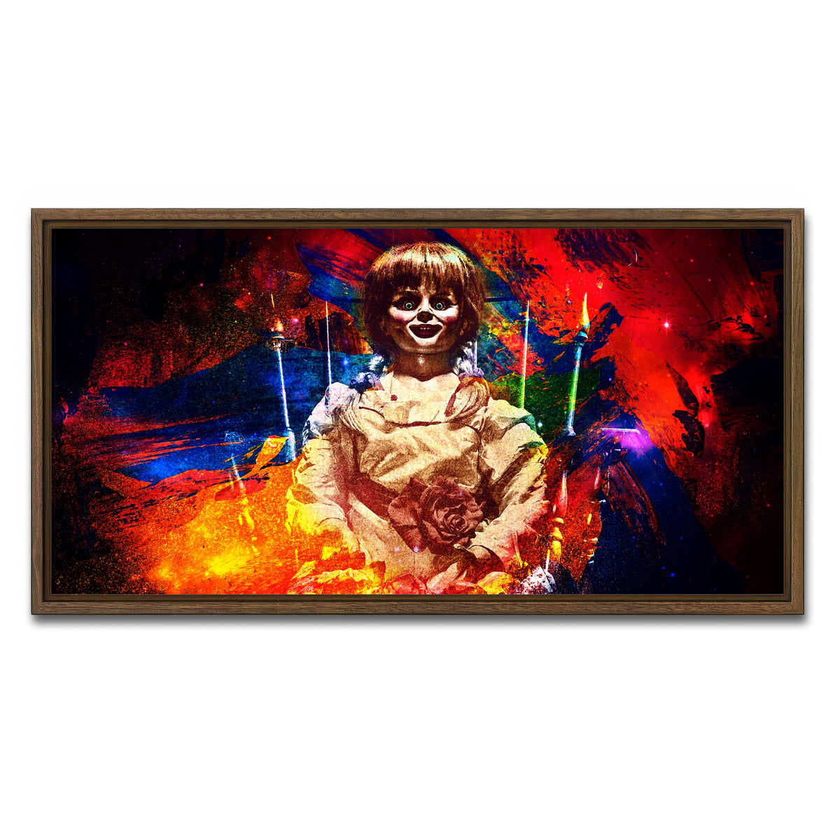 AUTO-MOCKUP WHITE | Annabelle | 1 Piece | Walnut Framed Canvas | group=2x1