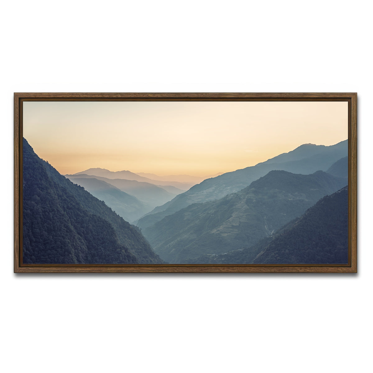 AUTO-MOCKUP WHITE | Annapurna Conservation Area | 1 Piece | Walnut Framed Canvas | group=2x1