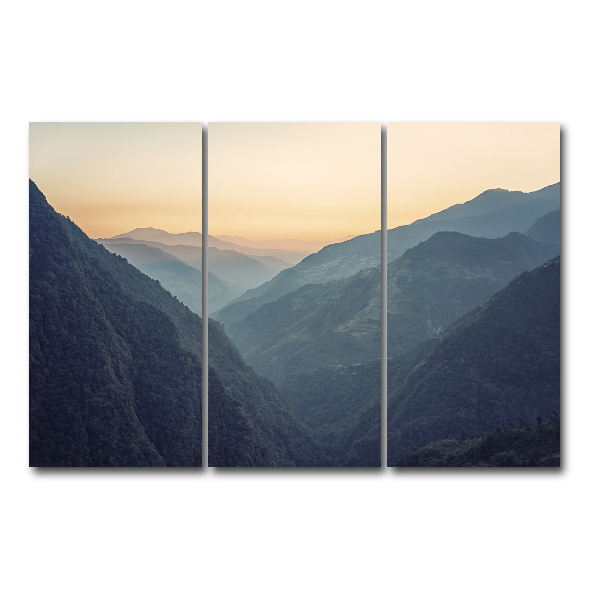 AUTO-MOCKUP WHITE | Annapurna Conservation Area | 3 Piece | Gallery Wrap Canvas | group=12x24