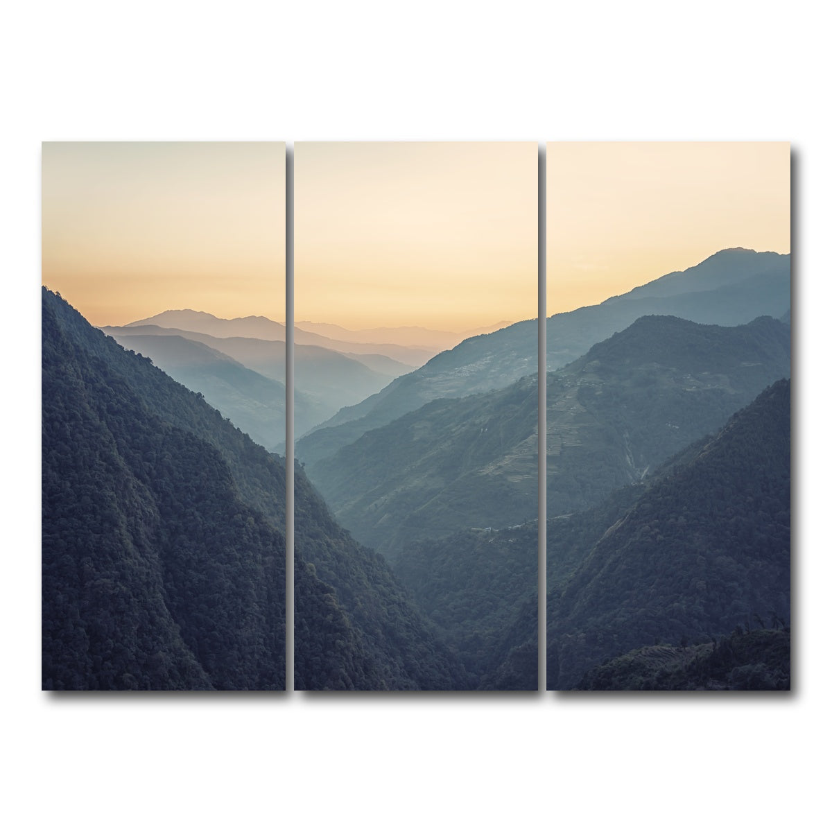 AUTO-MOCKUP WHITE | Annapurna Conservation Area | 3 Piece | Gallery Wrap Canvas | group=8x18