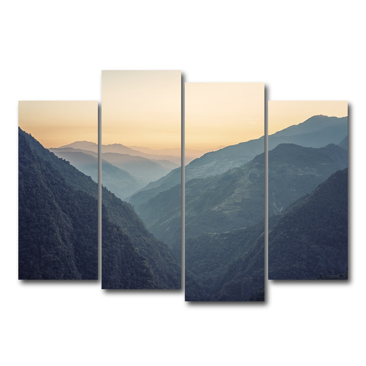 AUTO-MOCKUP WHITE | Annapurna Conservation Area | 4 Piece | Gallery Wrap Canvas | group=4_normal