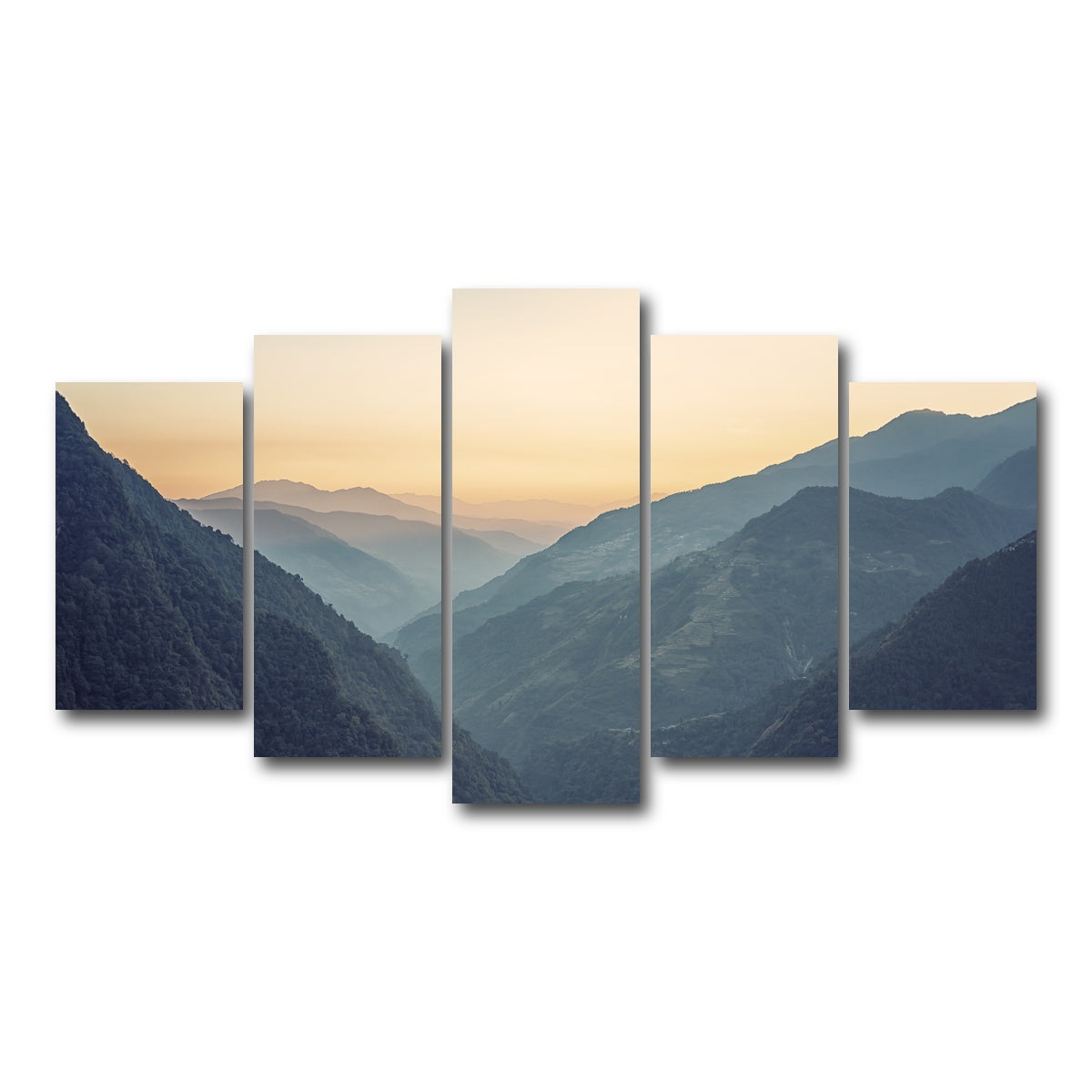 AUTO-MOCKUP WHITE | Annapurna Conservation Area | 5 Piece | Gallery Wrap Canvas | group=5_normal